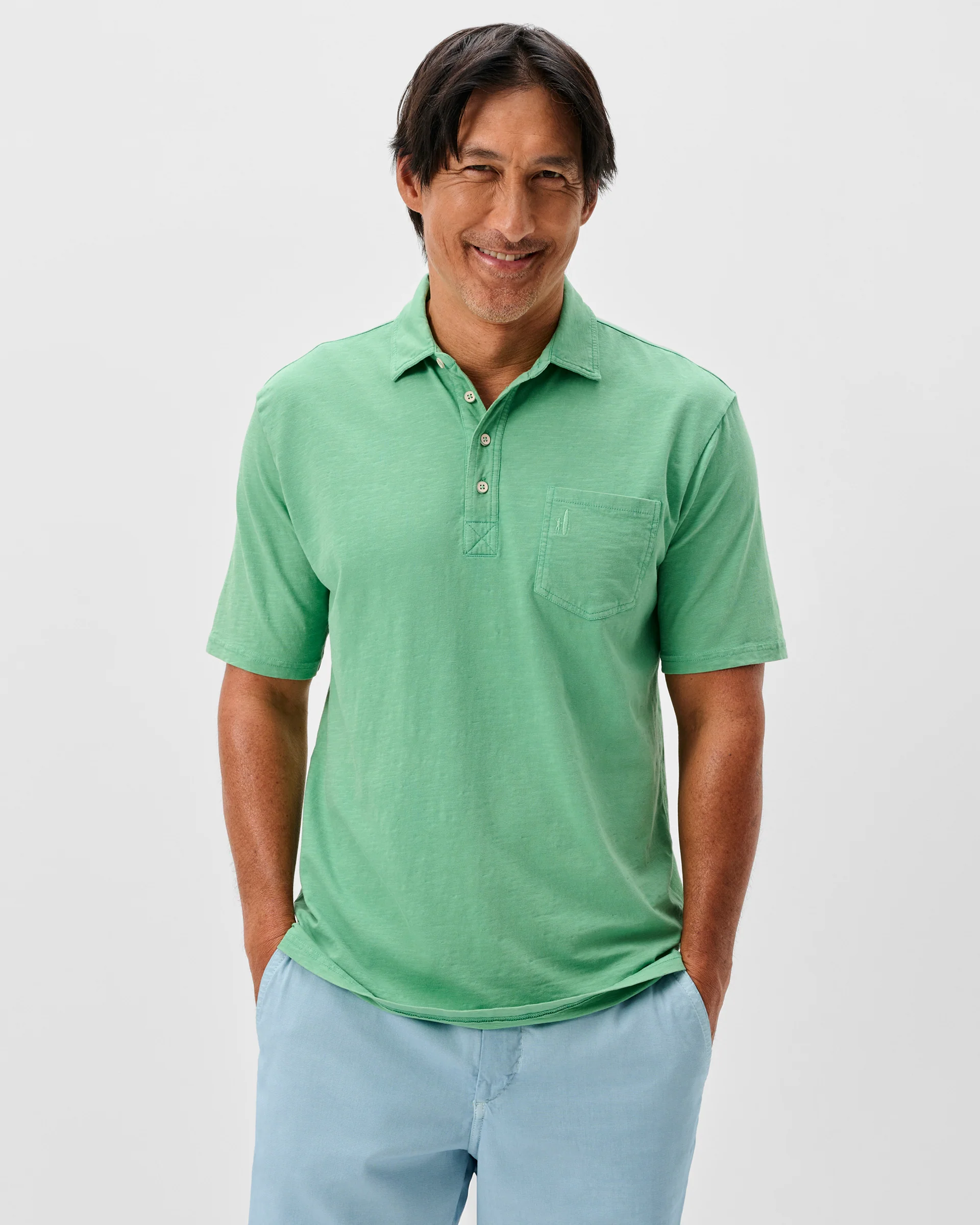 Original 4-Button Polo - Coastal Wash