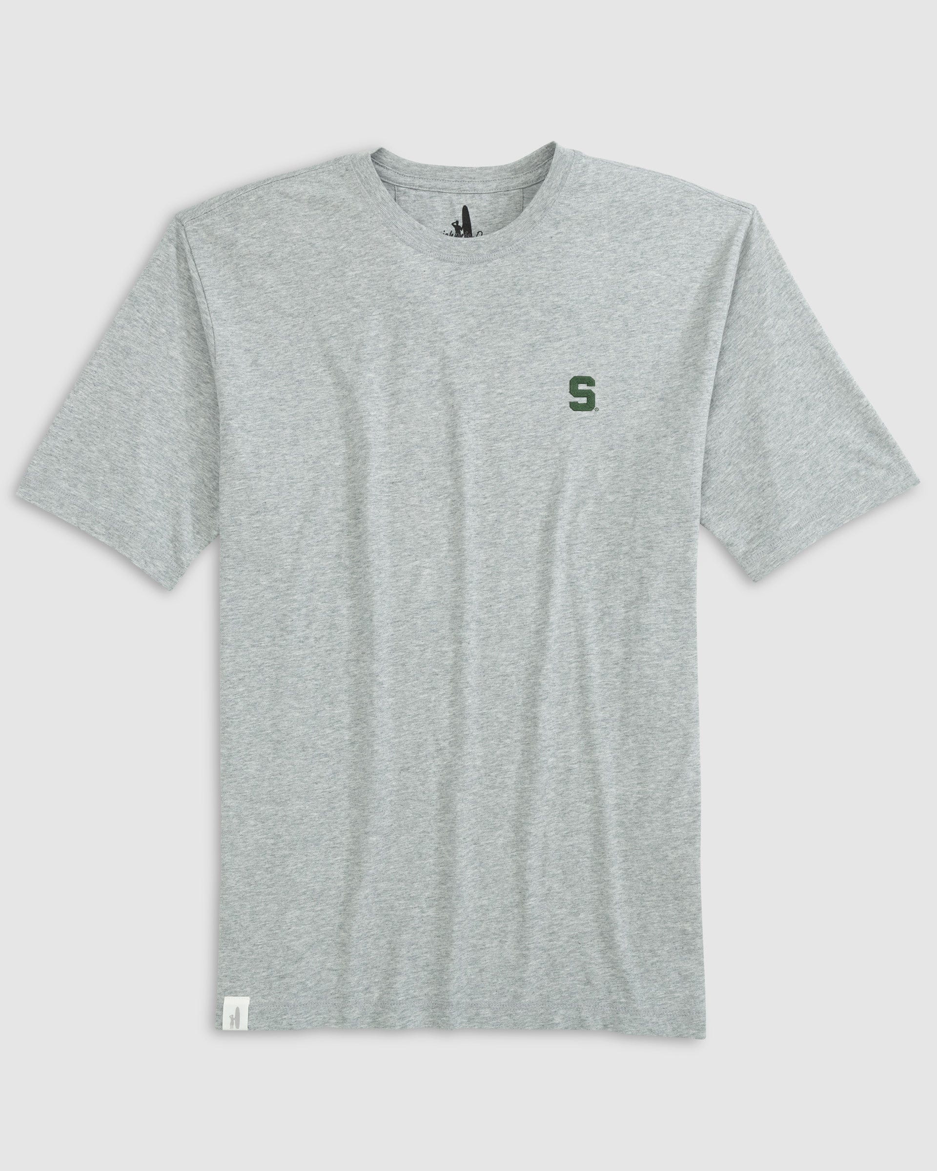 Michigan State University Heathered Spencer Cotton T-Shirt - S Logo - Image 3