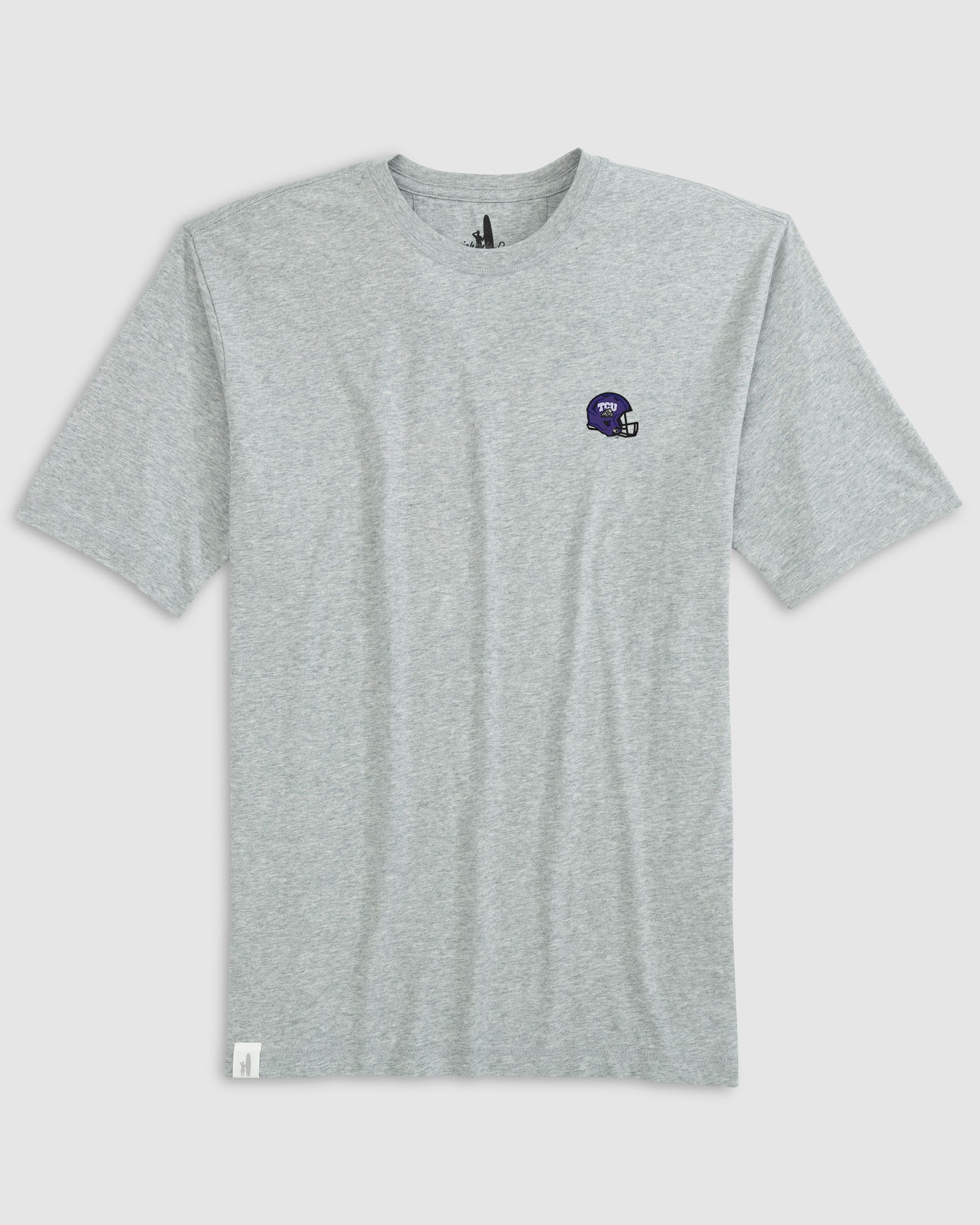 Texas Christian Heathered Spencer Cotton T-Shirt - Helmet Logo