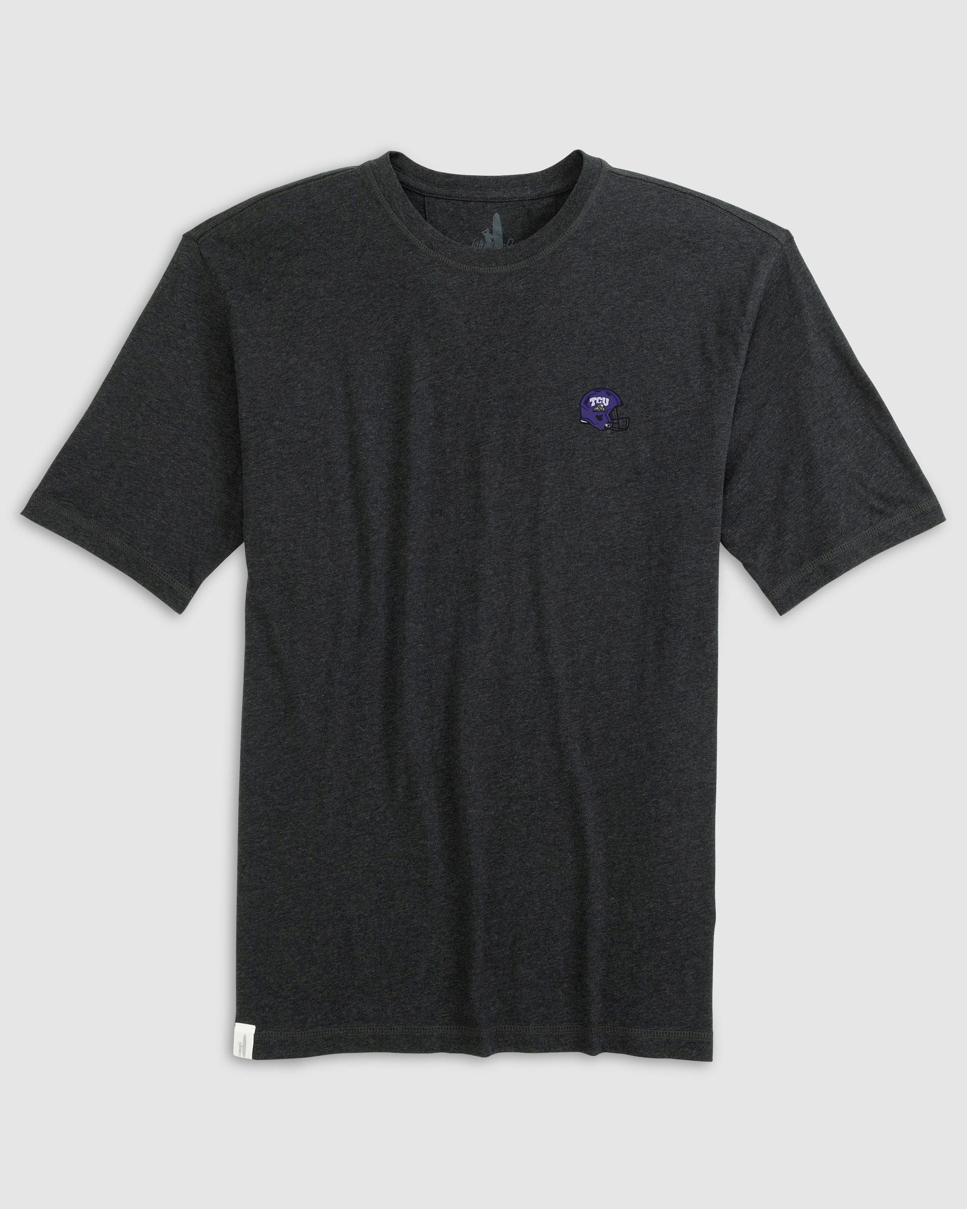 Texas Christian Heathered Spencer Cotton T-Shirt - Helmet Logo - Image 2