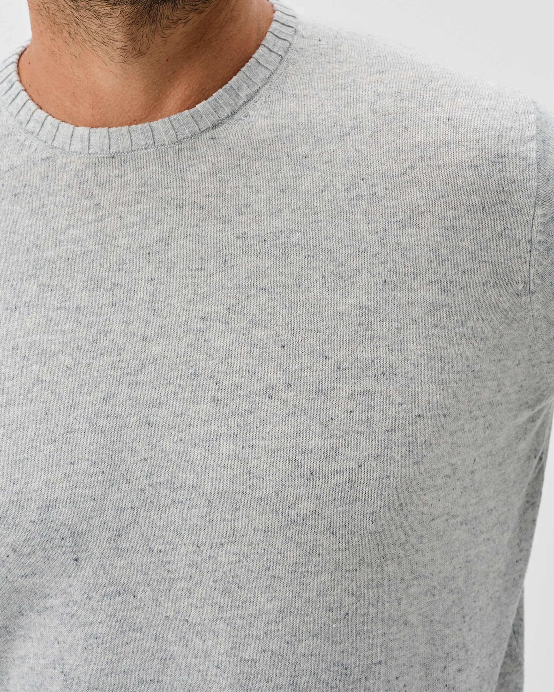 Albus Heathered Linen Blend Crewneck Sweater - Image 2