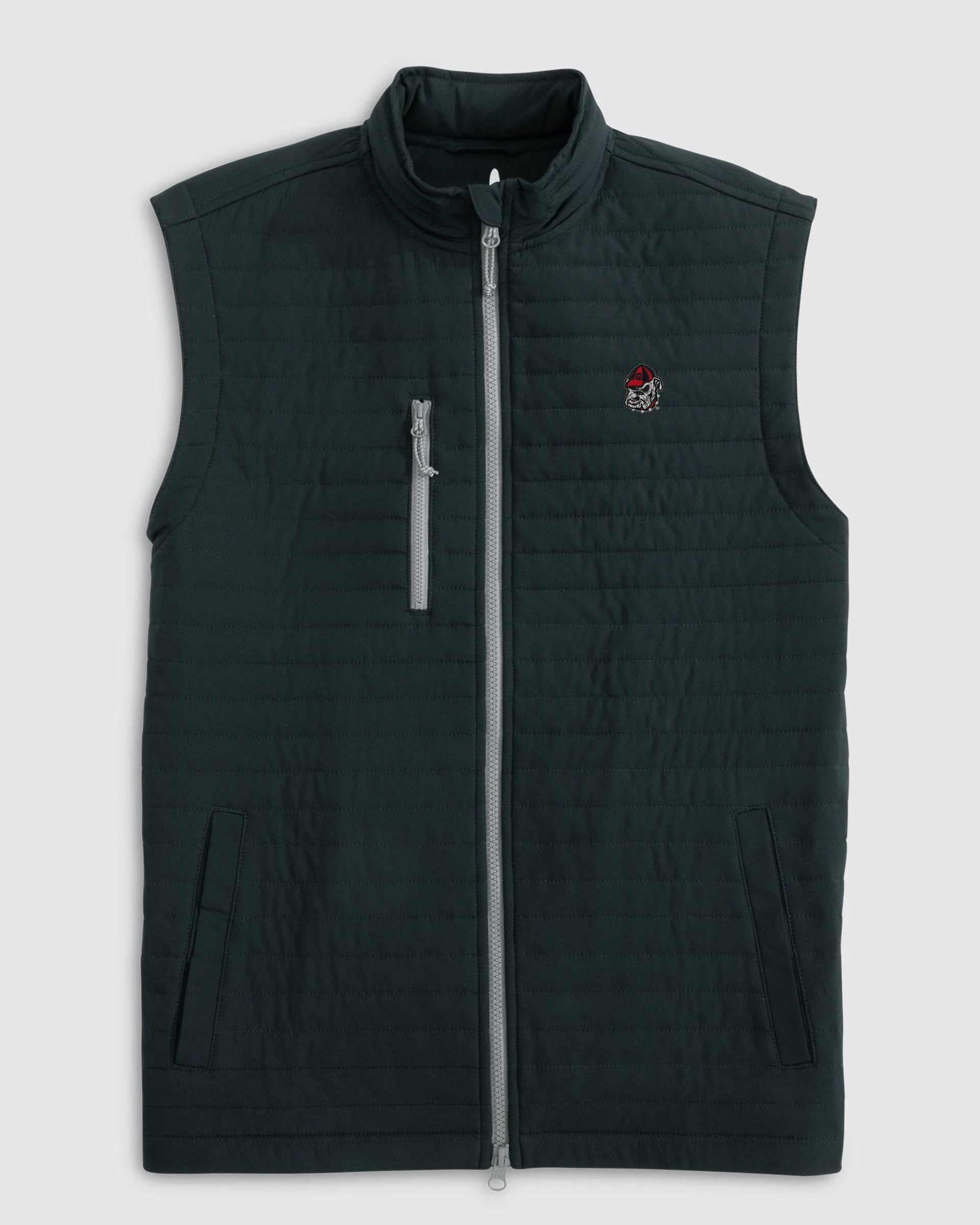 Georgia Crosswind Quilted Performance Vest - Bulldog Head Logo