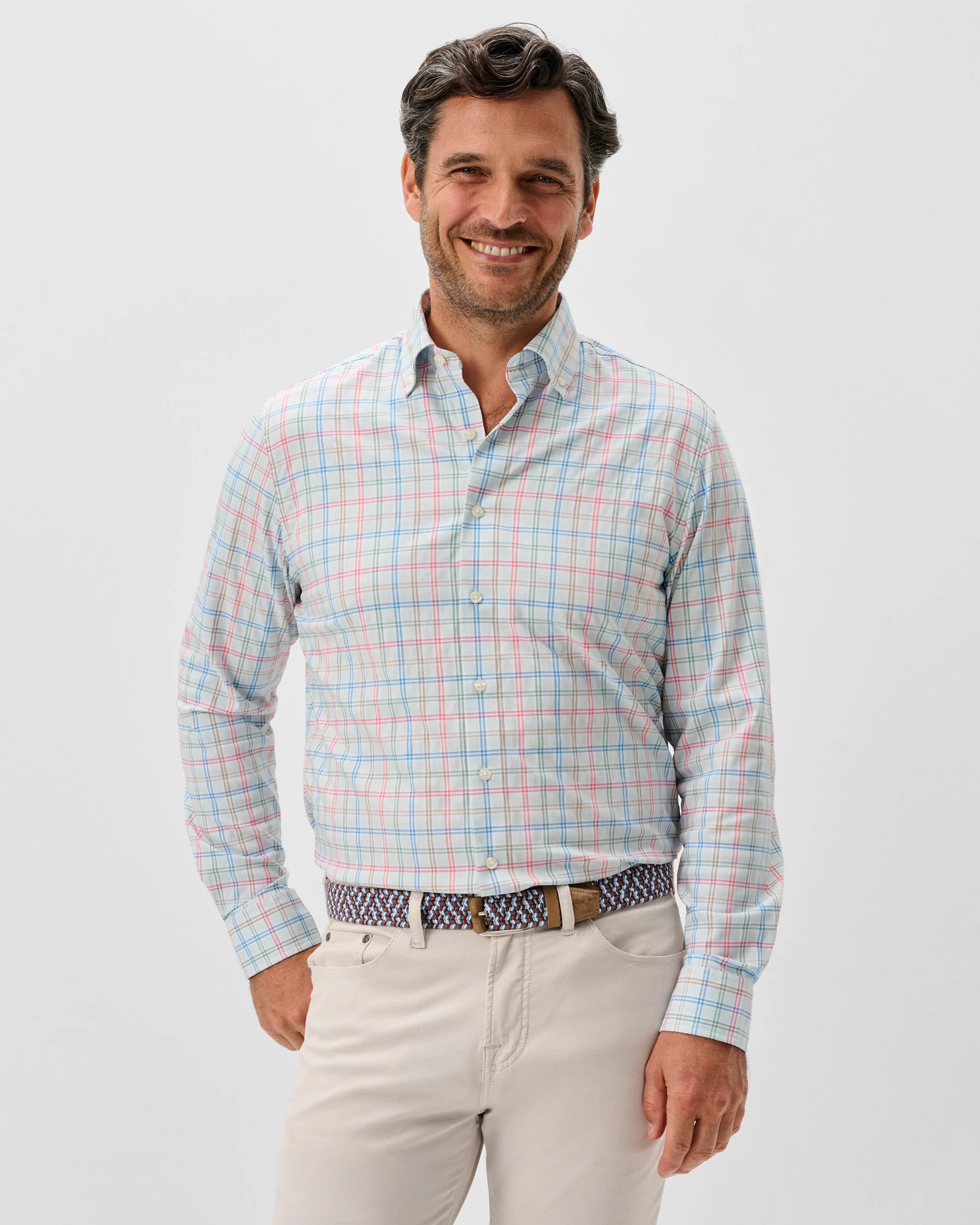 Everyday Performance Button Down Shirt - Bingham Tattersall