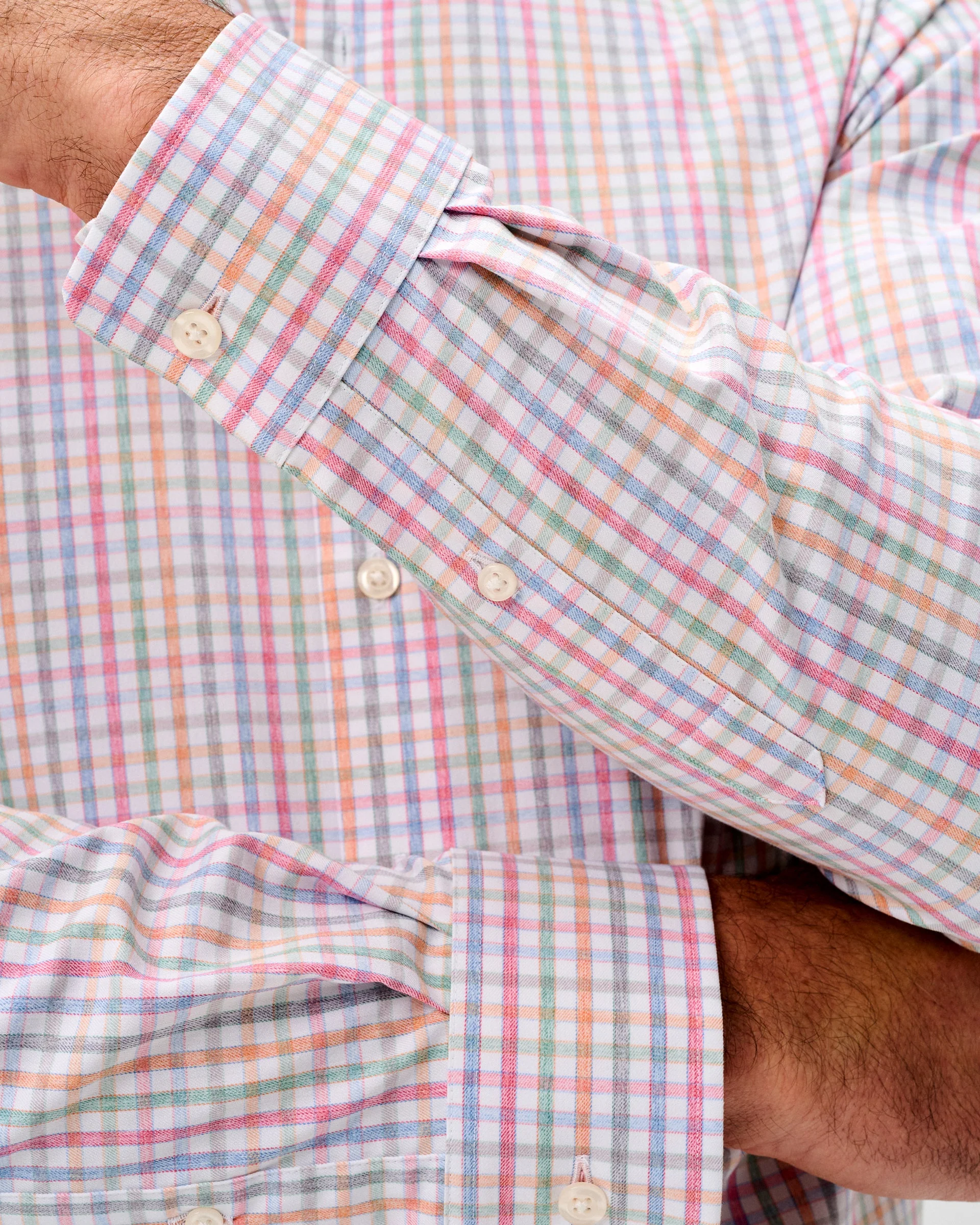 Everyday Performance Button Down Shirt - Albie Gingham - Image 3