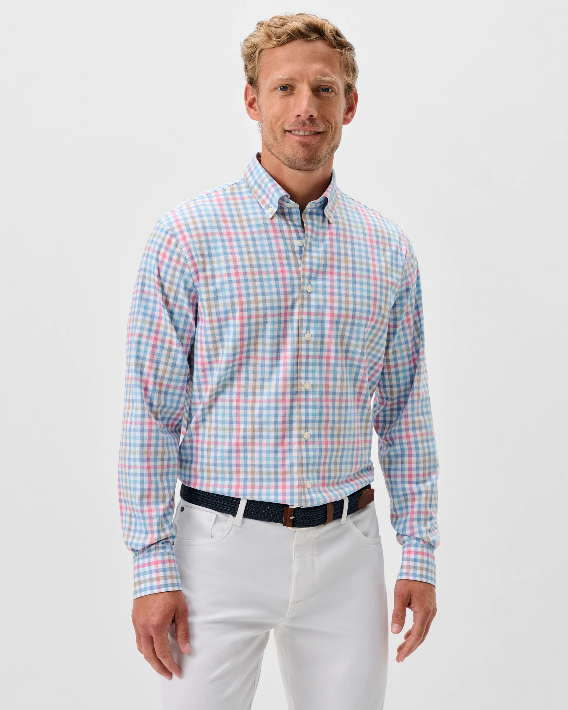 Everyday Performance Button Down Shirt - Yosef Check
