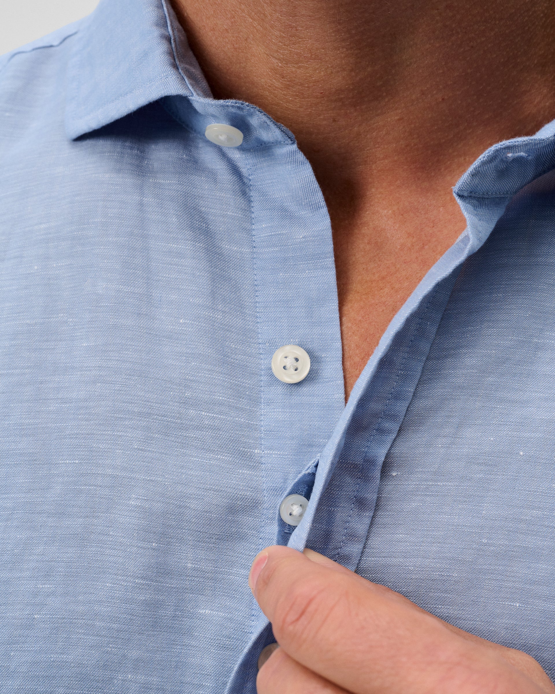 Linen Blend Button Down Shirt - McCarthy Solid - Image 4