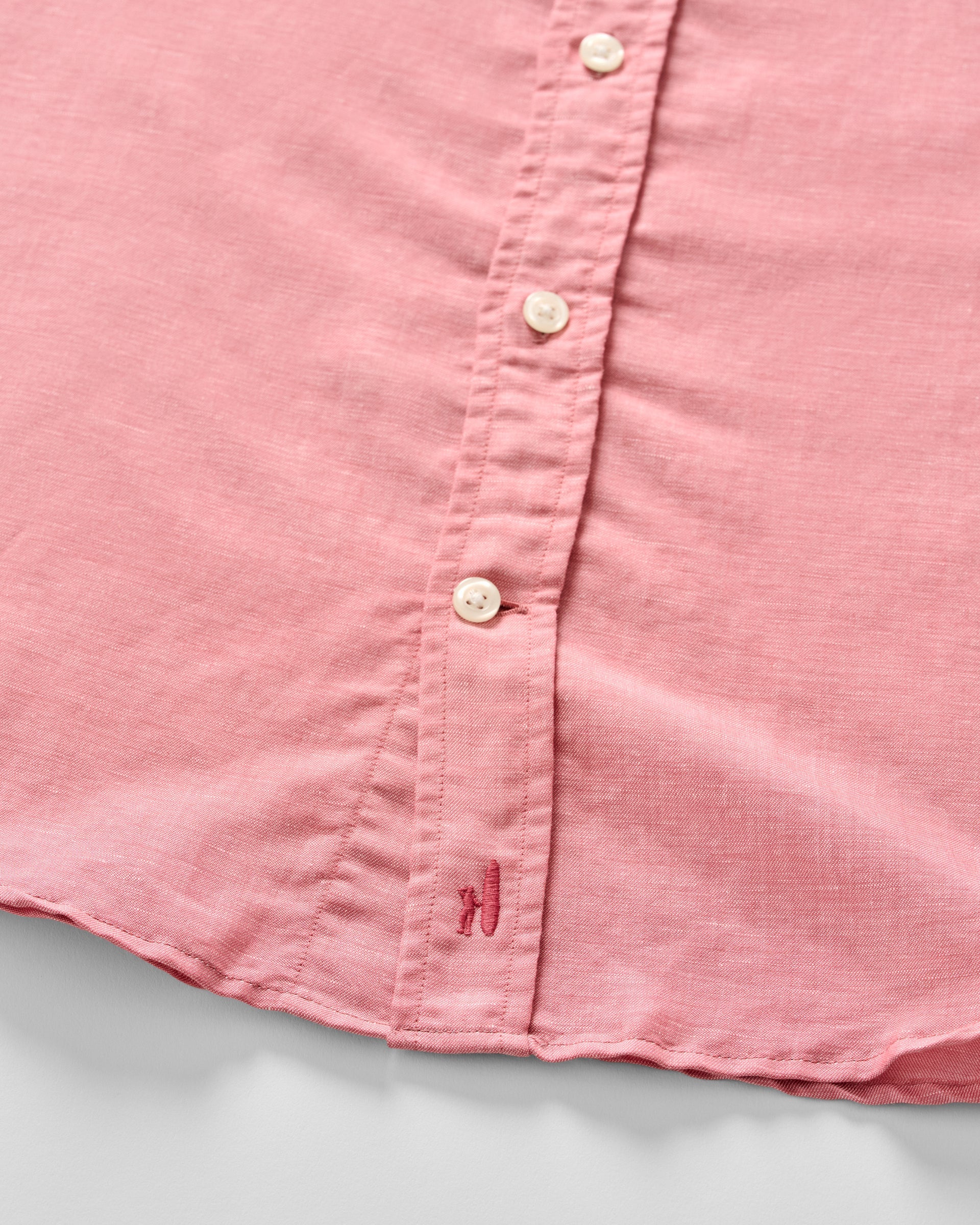 Linen Blend Button Down Shirt - McCarthy Solid - Image 8