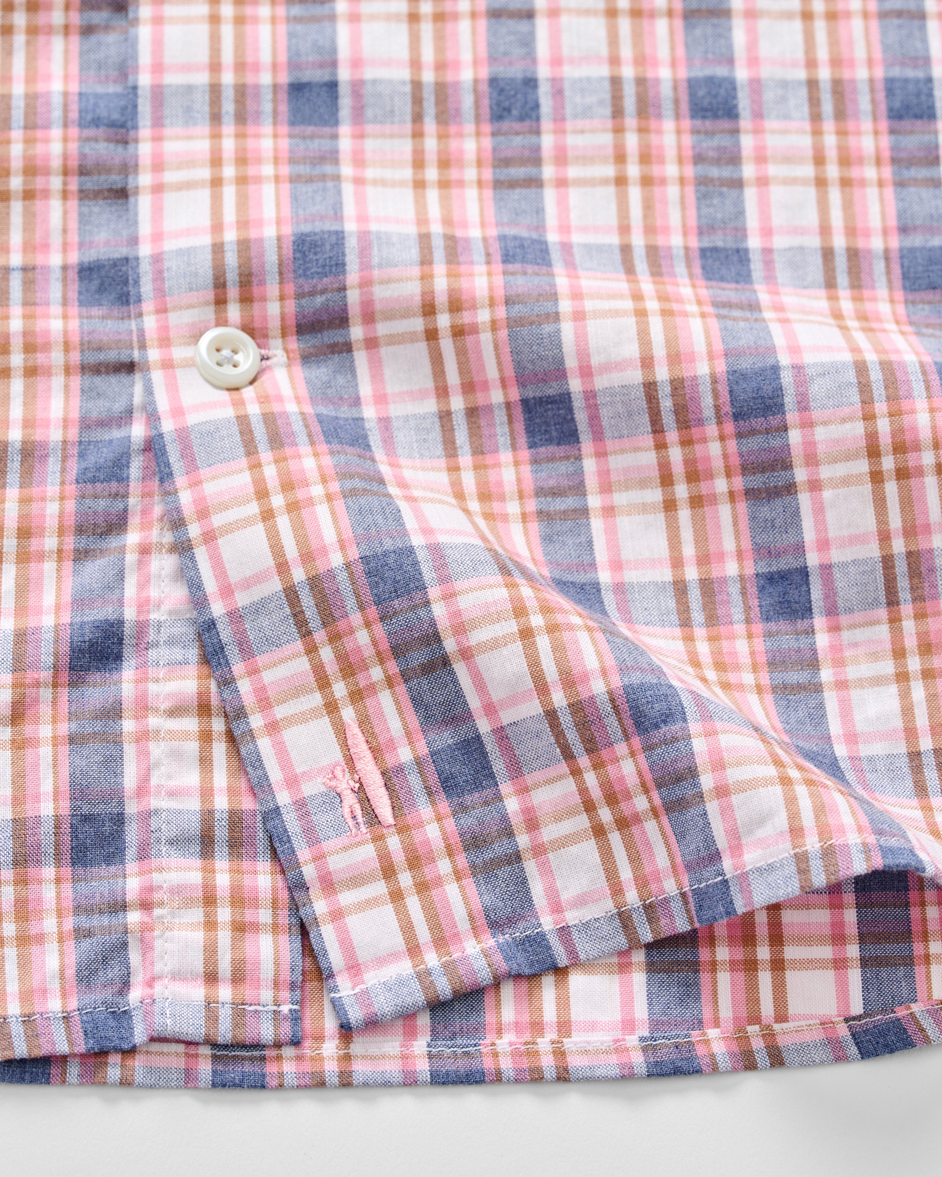 Slub Cotton Button Down Shirt - Jordi Plaid - Image 7
