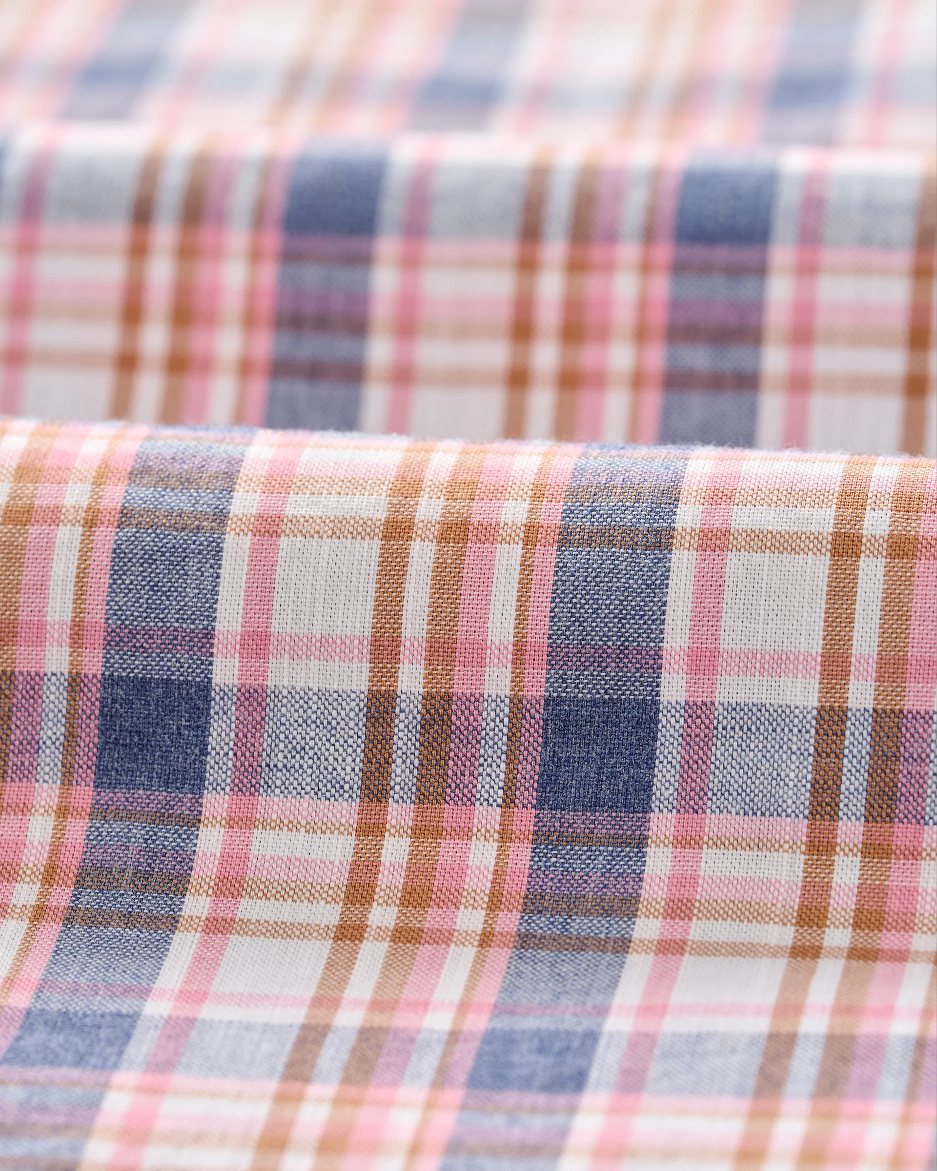 Slub Cotton Button Down Shirt - Jordi Plaid - Image 8