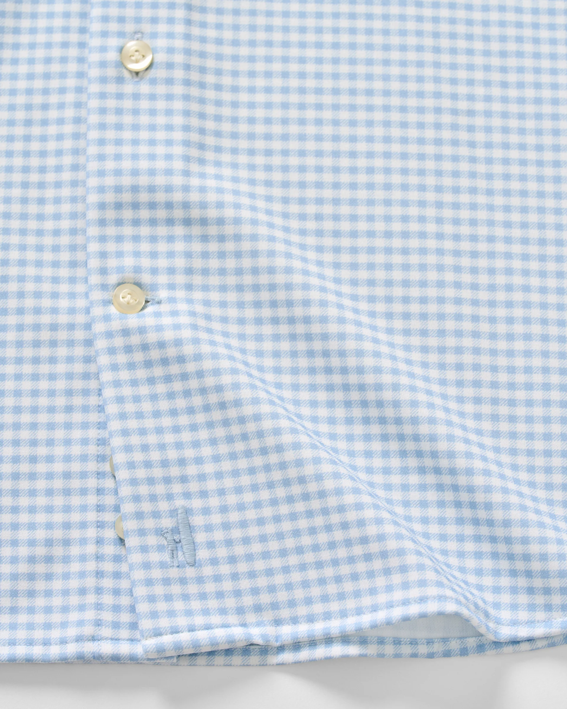 Fine Pique Knit Button Down Shirt - Albro Check - Image 7
