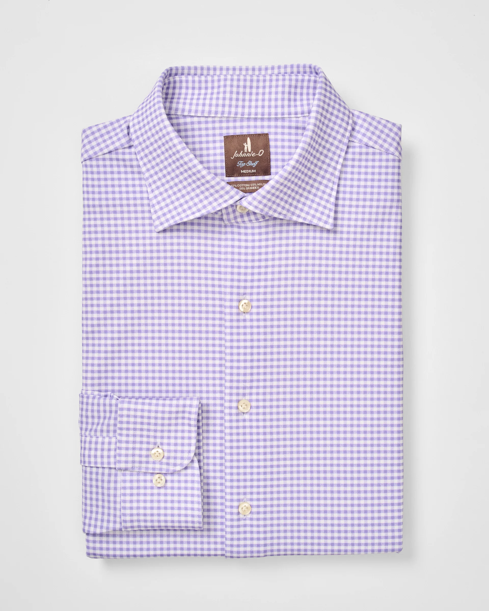 Fine Pique Knit Button Down Shirt - Albro Check - Image 5