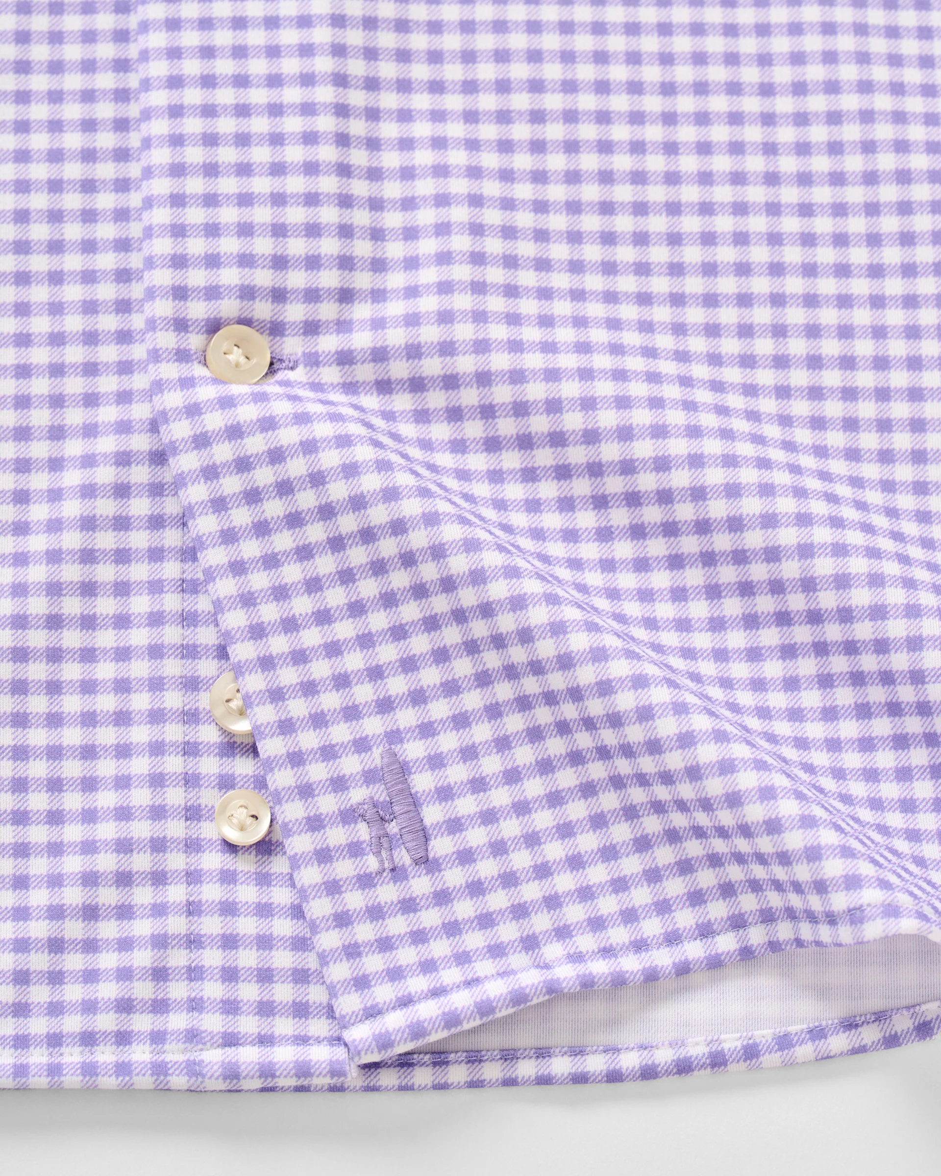 Fine Pique Knit Button Down Shirt - Albro Check - Image 8