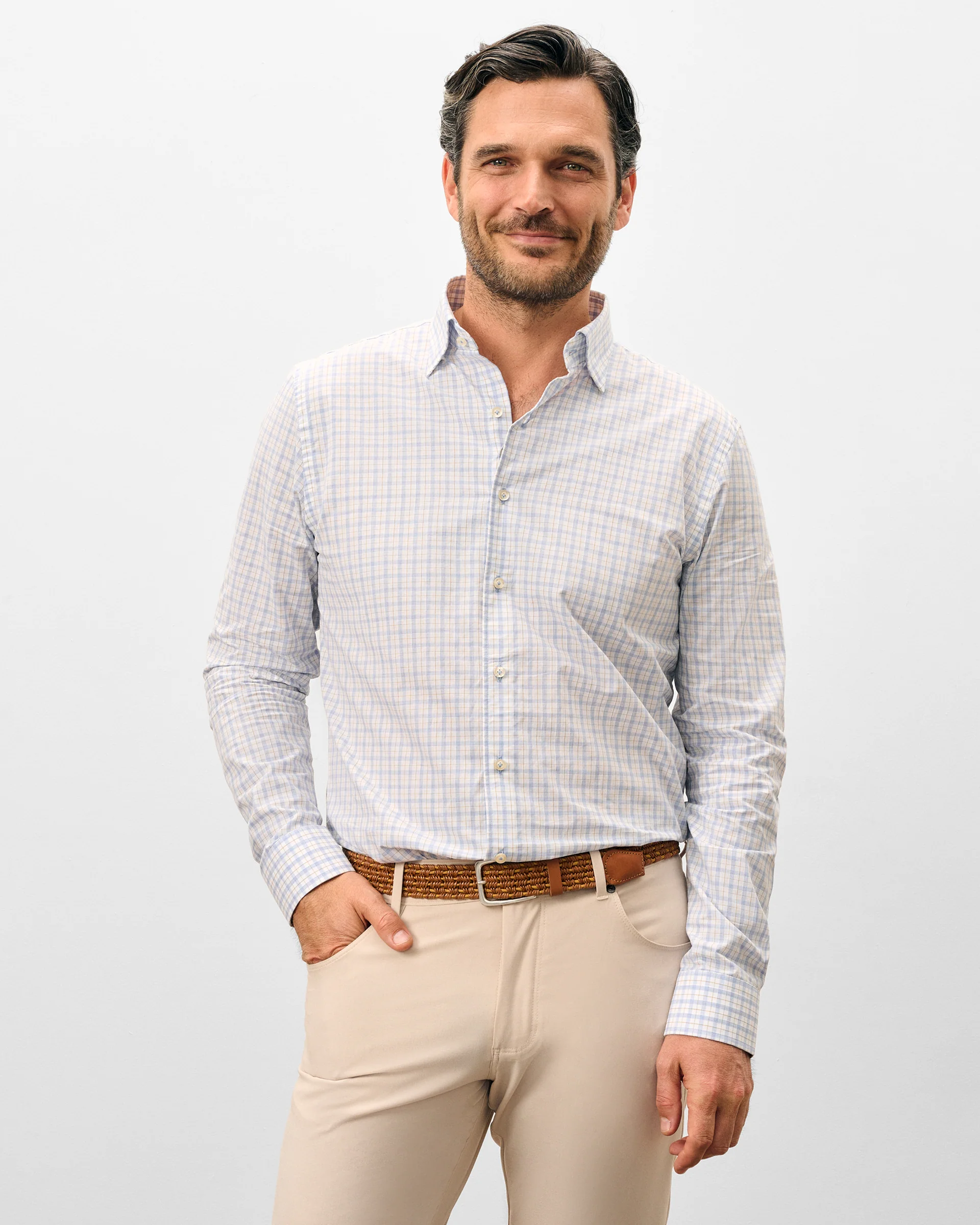 Cotton Button Down Shirt - Trauber Tattersall