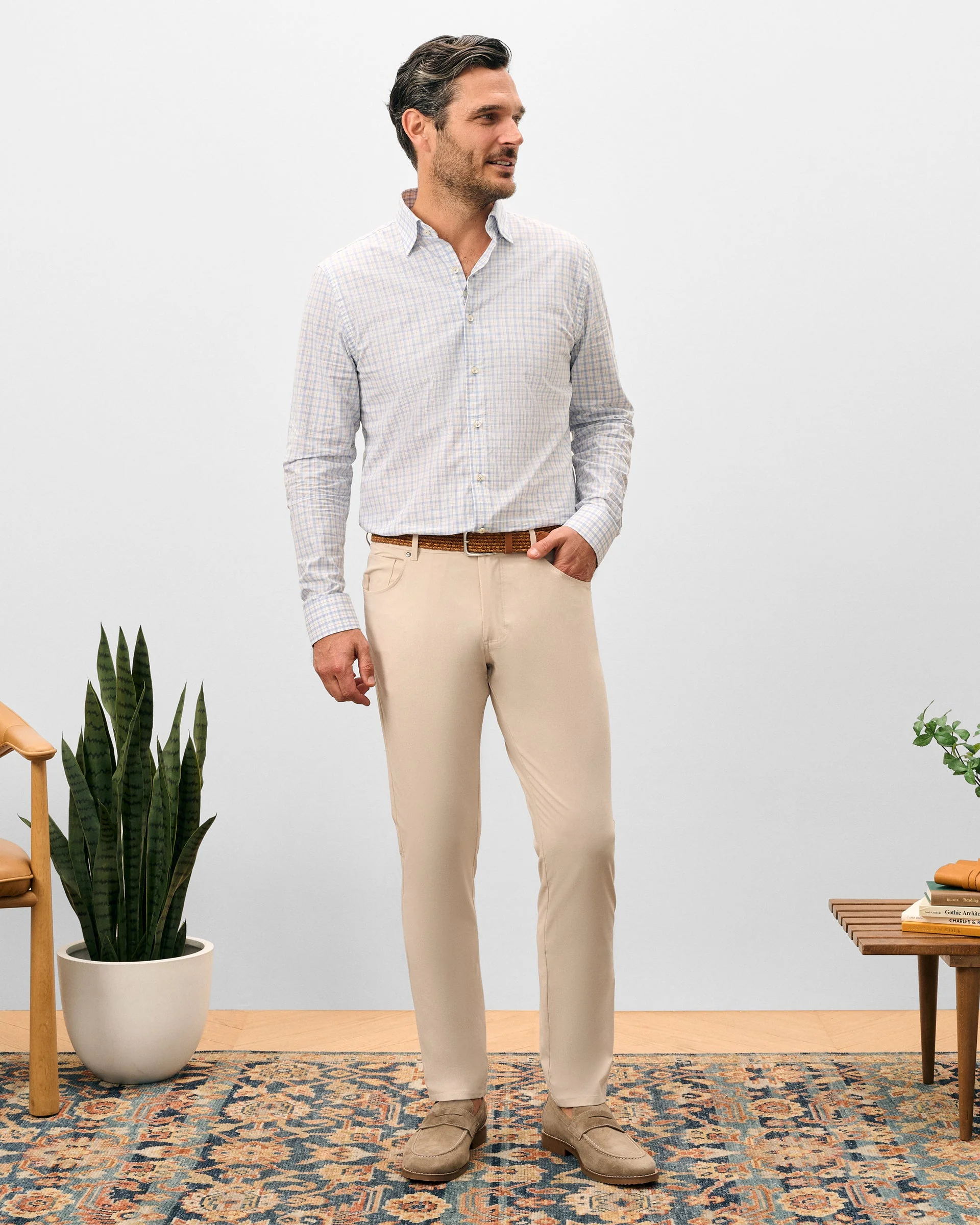 Cotton Button Down Shirt - Trauber Tattersall - Image 5