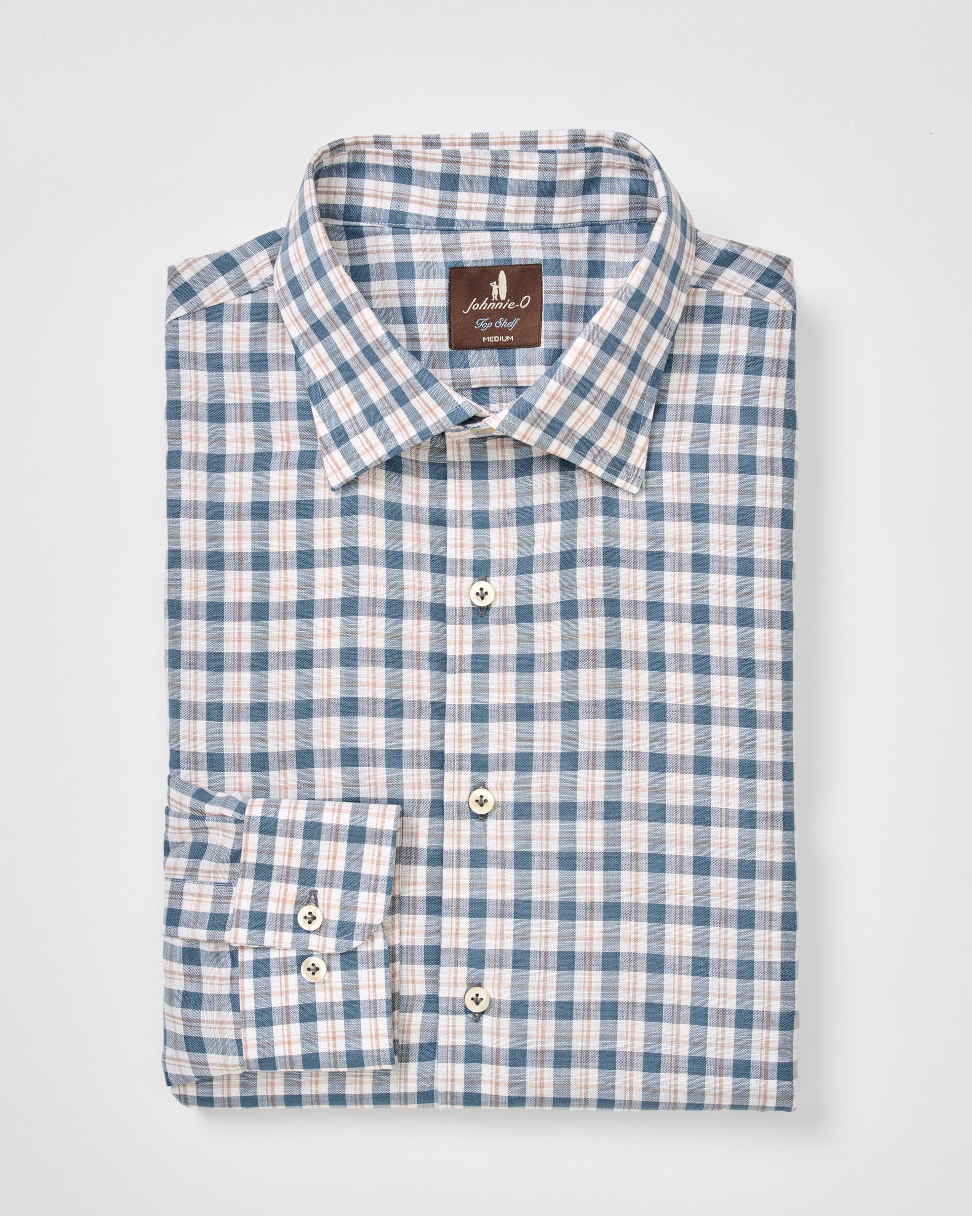 Linen Blend Button Down Shirt - Tad Pane - Image 4