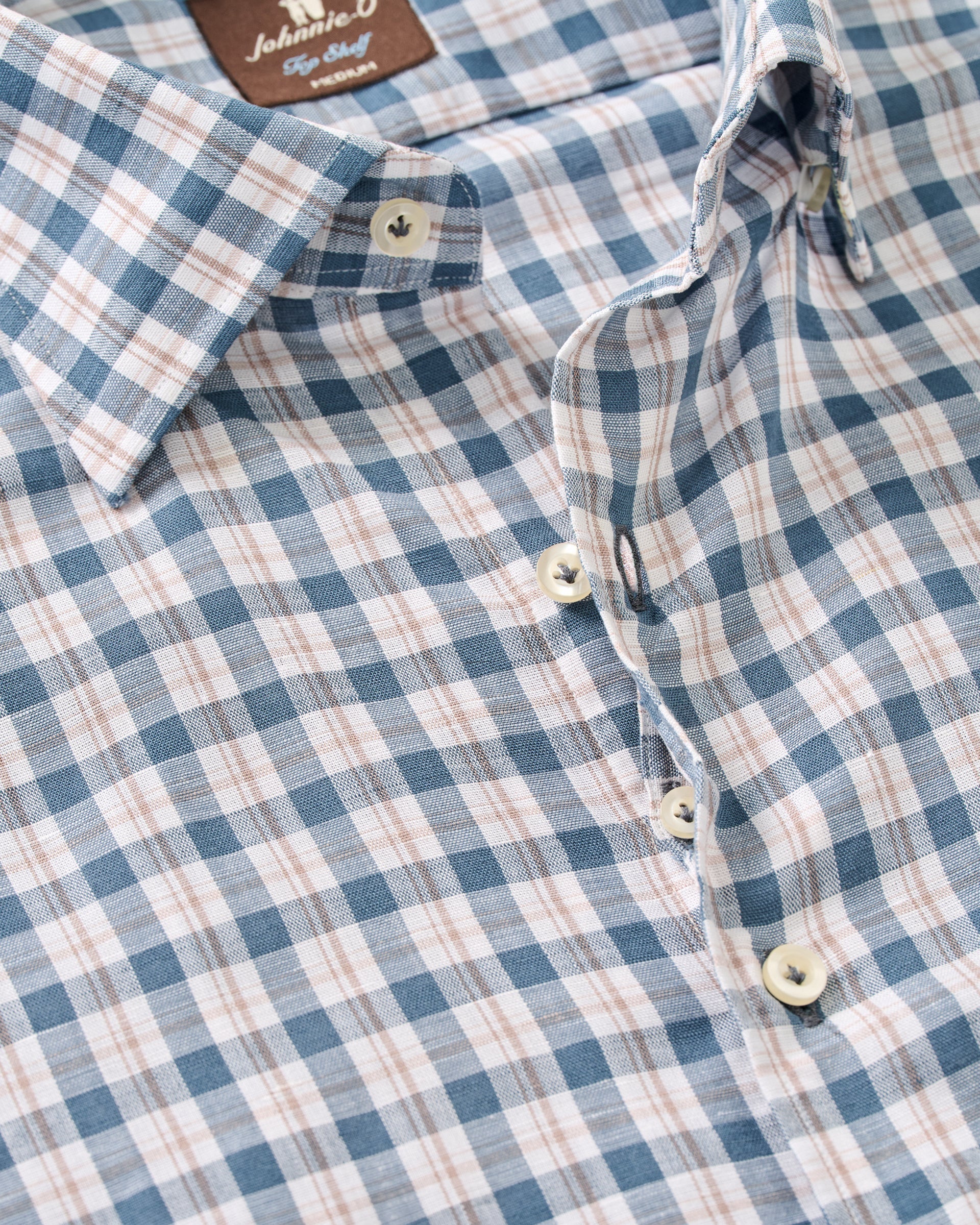 Linen Blend Button Down Shirt - Tad Pane - Image 5
