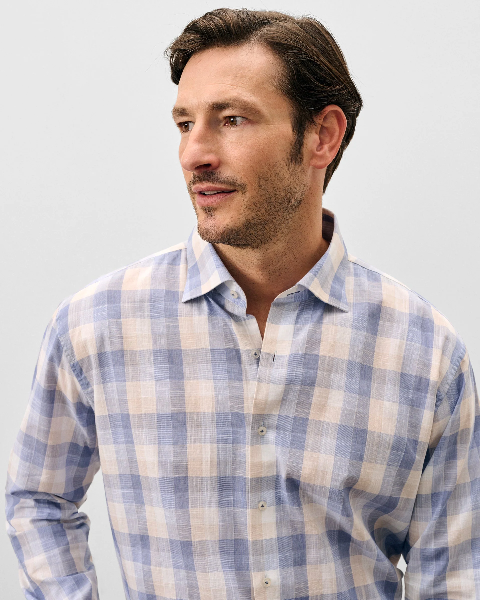 Cotton Button Down Shirt - Umstead Plaid - Image 4