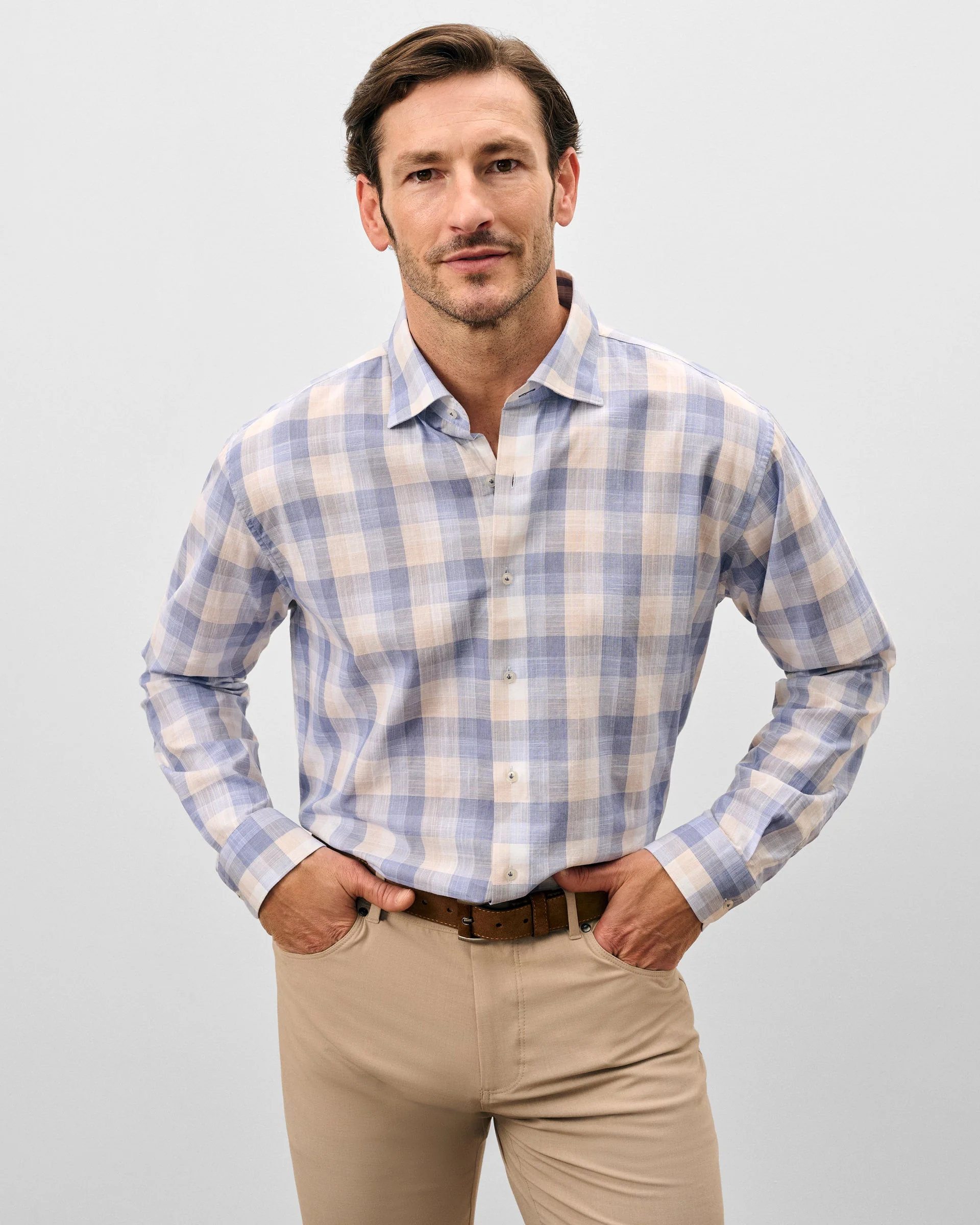 Cotton Button Down Shirt - Umstead Plaid - Image 5
