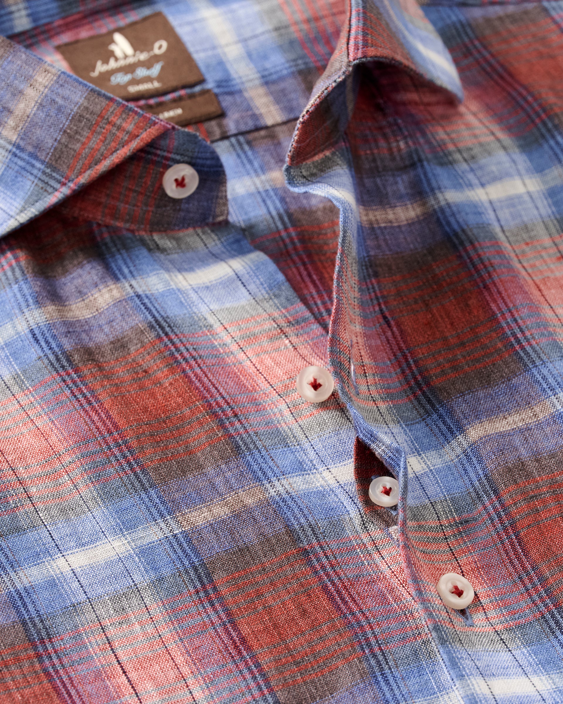 Linen Button Down Shirt - Dempsey Plaid - Image 6