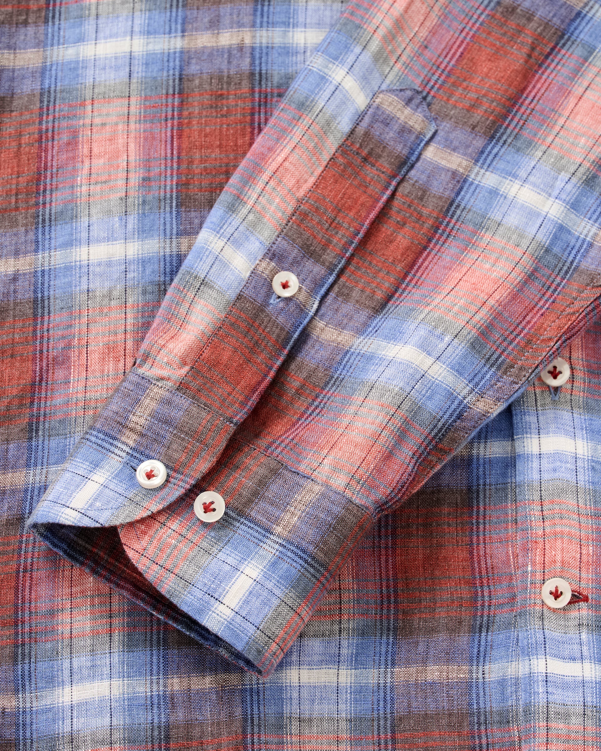 Linen Button Down Shirt - Dempsey Plaid - Image 7