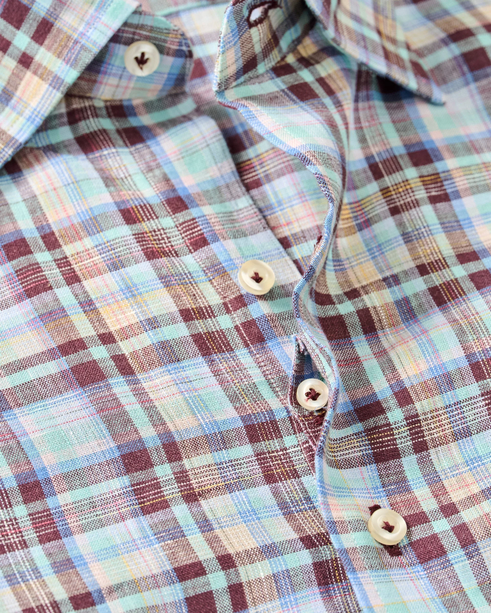 Linen Button Down Shirt - Sunderland Plaid - Image 5