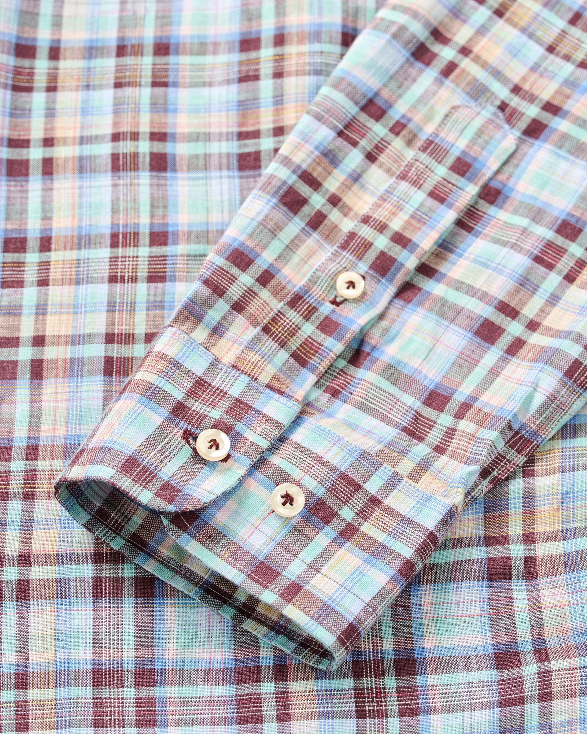 Linen Button Down Shirt - Sunderland Plaid - Image 6