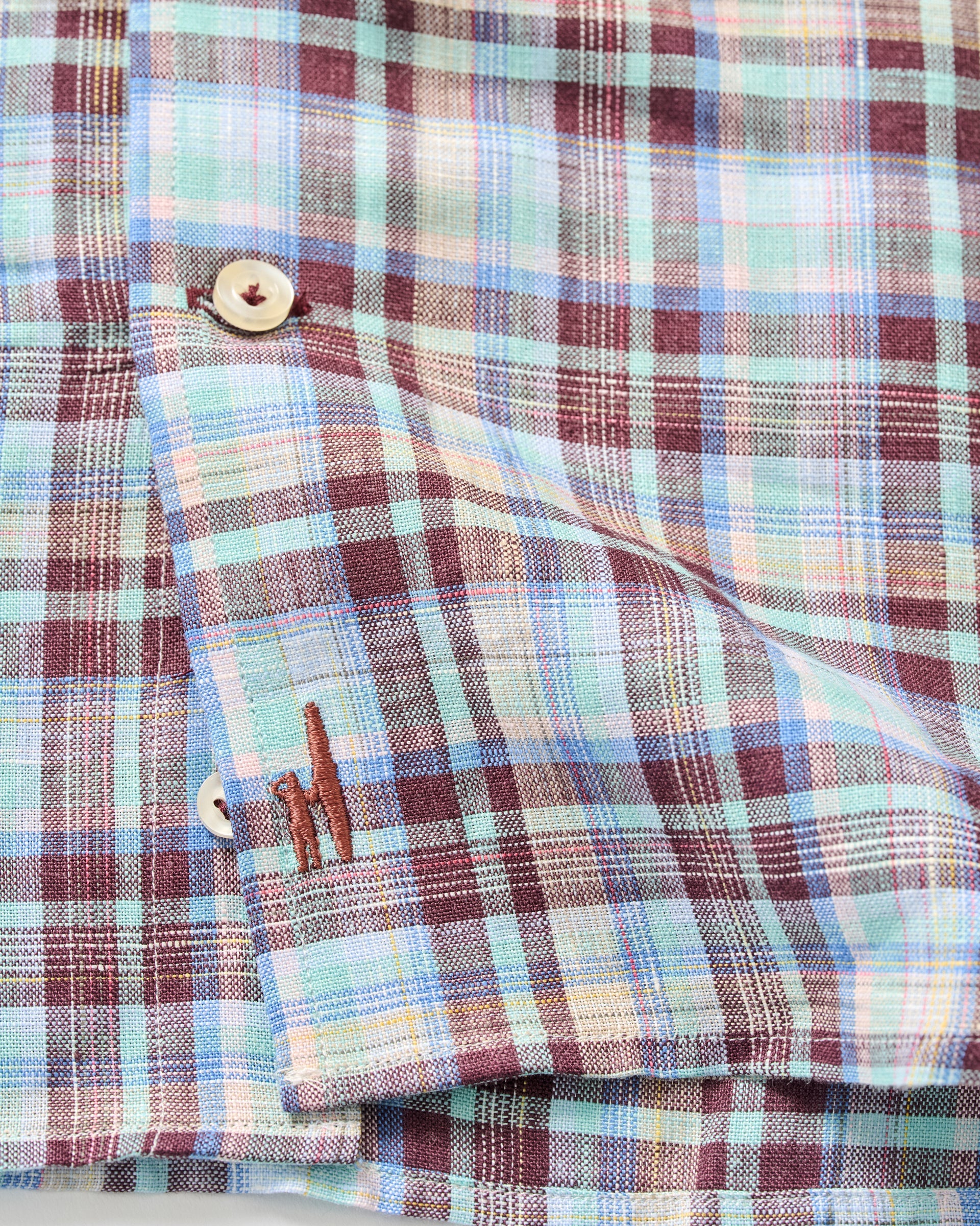 Linen Button Down Shirt - Sunderland Plaid - Image 7