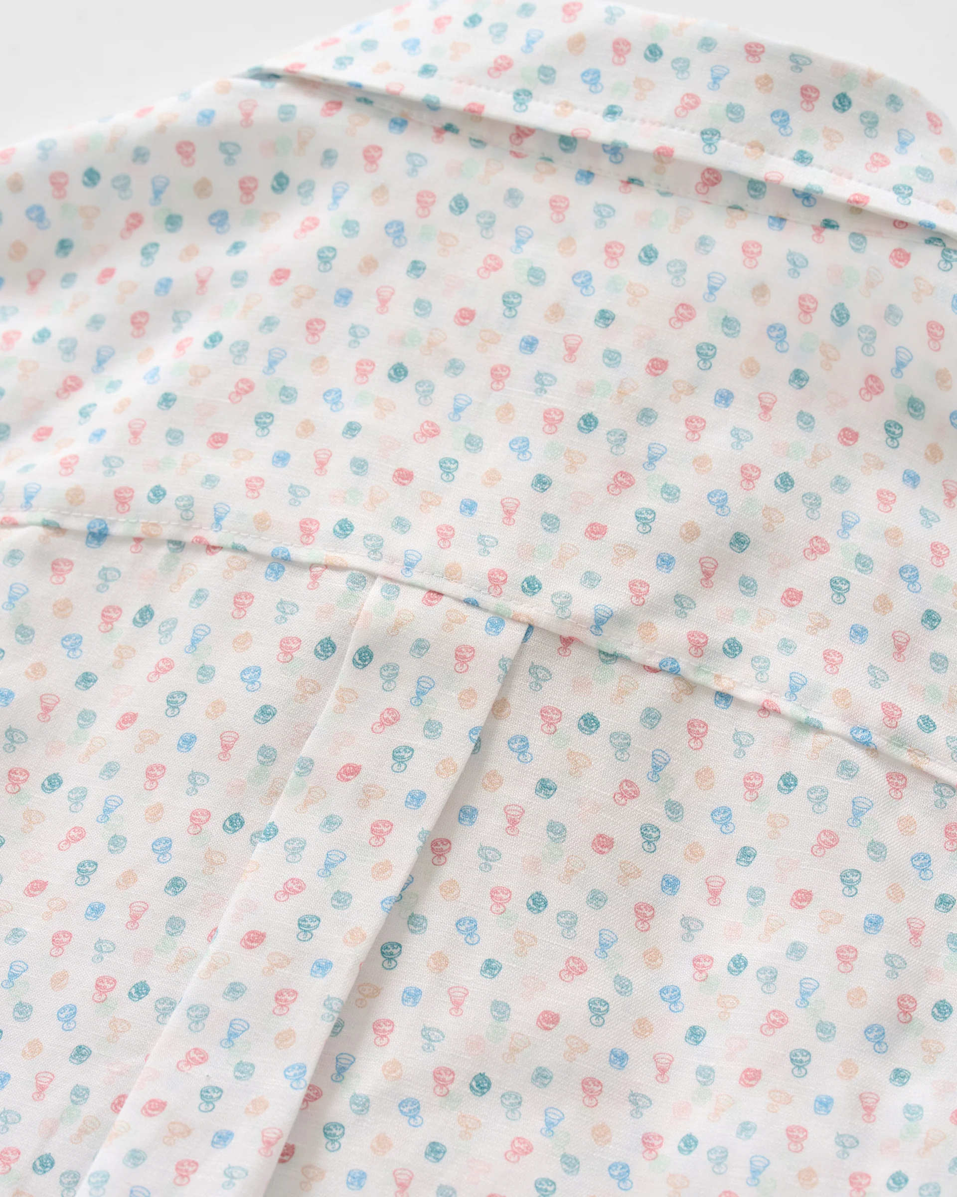 Linen Blend Short Sleeve Button Down Shirt - Cash Bar Print - Image 8