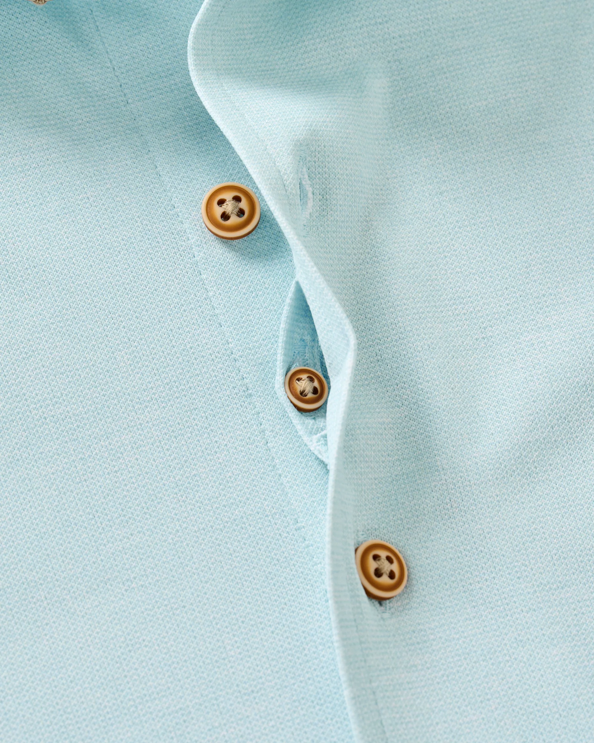 Printed Mesh Short Sleeve Button Down Shirt - Breck Printed Solid Knit - Image 4