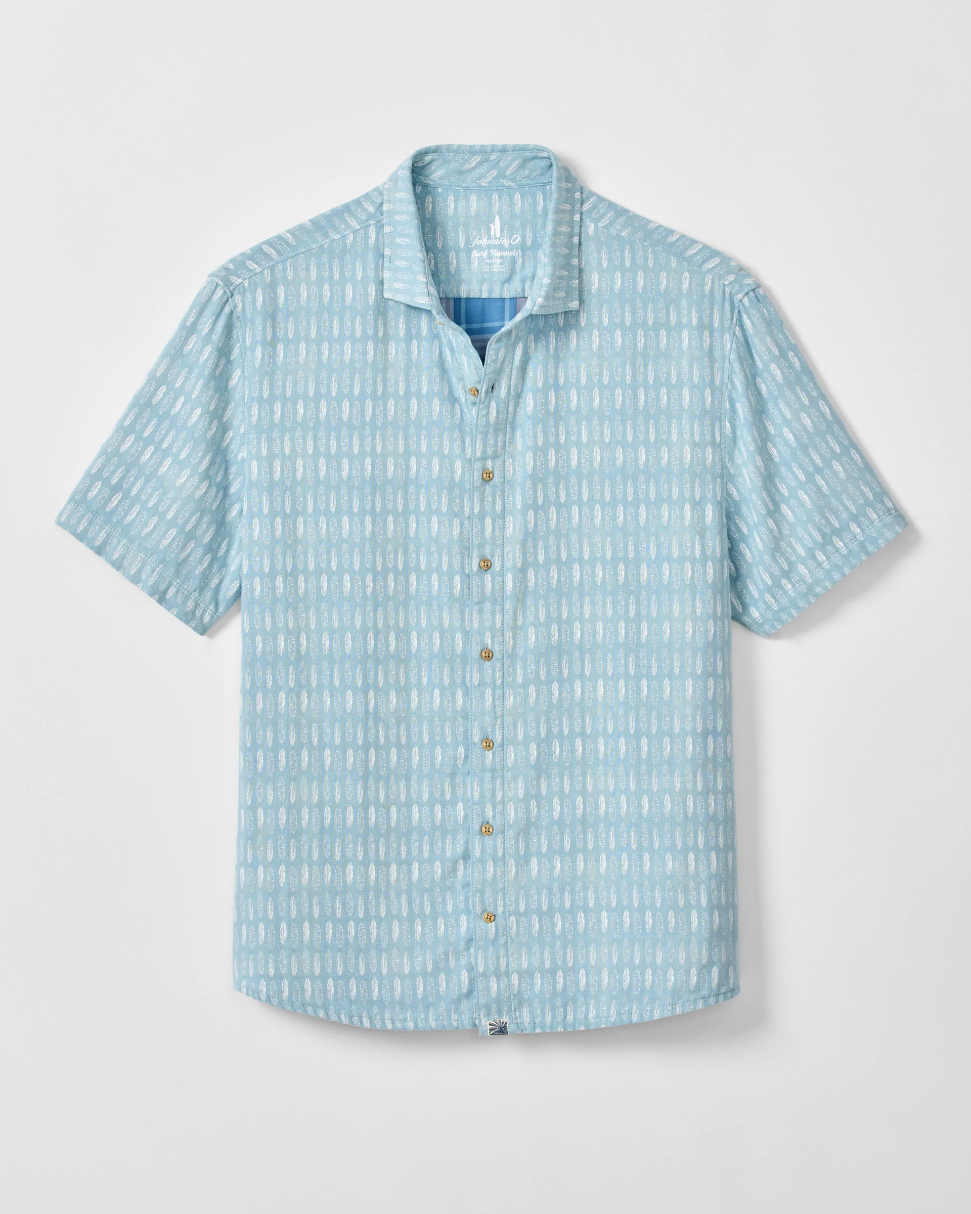 "Surf Flannel" Short Sleeve Button Down Shirt - Beachley Printed Double Face - Image 6