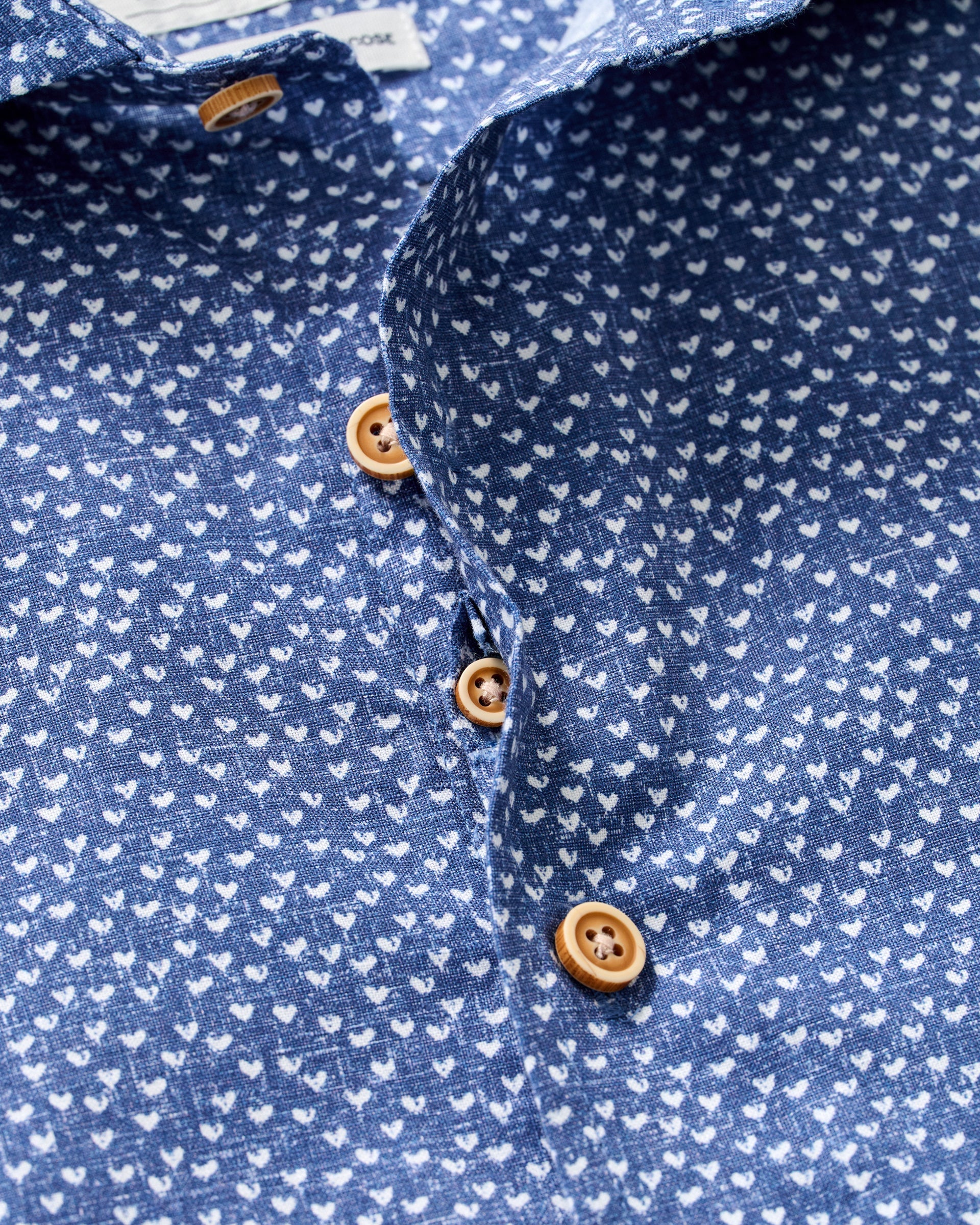 Cotton Blend Short Sleeve Button Down Shirt - Patel Printed Slub Cotton - Image 7