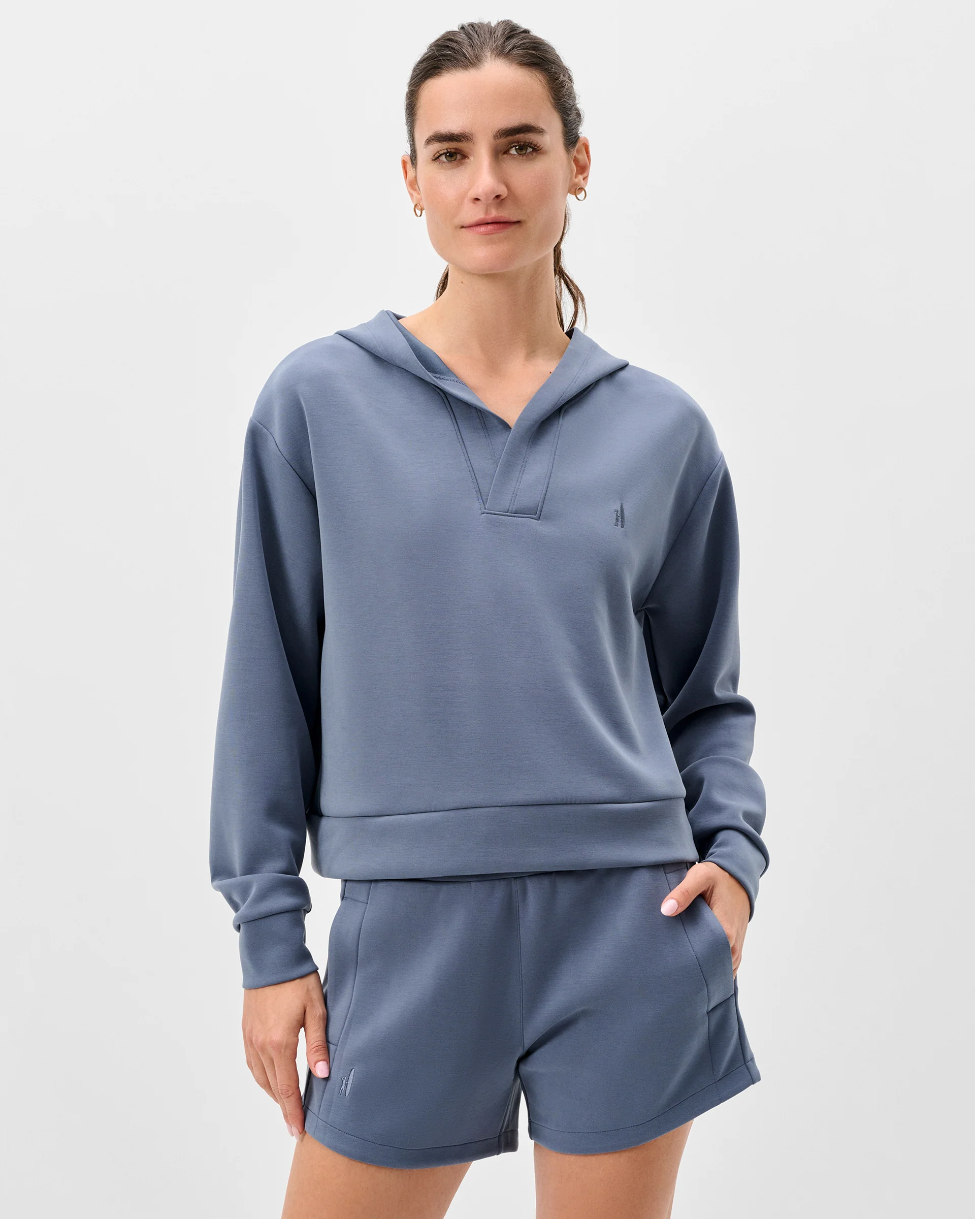 Stef Johnny Collar Lounge Hoodie