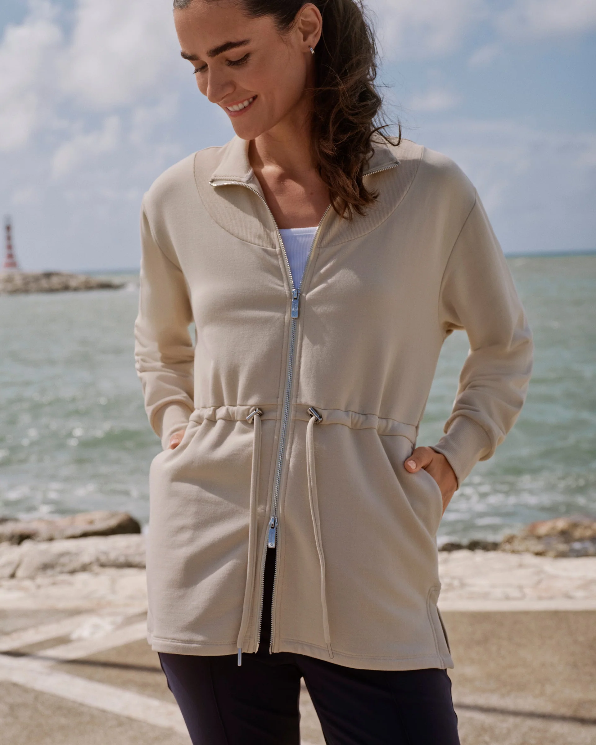 Wilow Full Zip Cinch Waist Jacket - Image 2