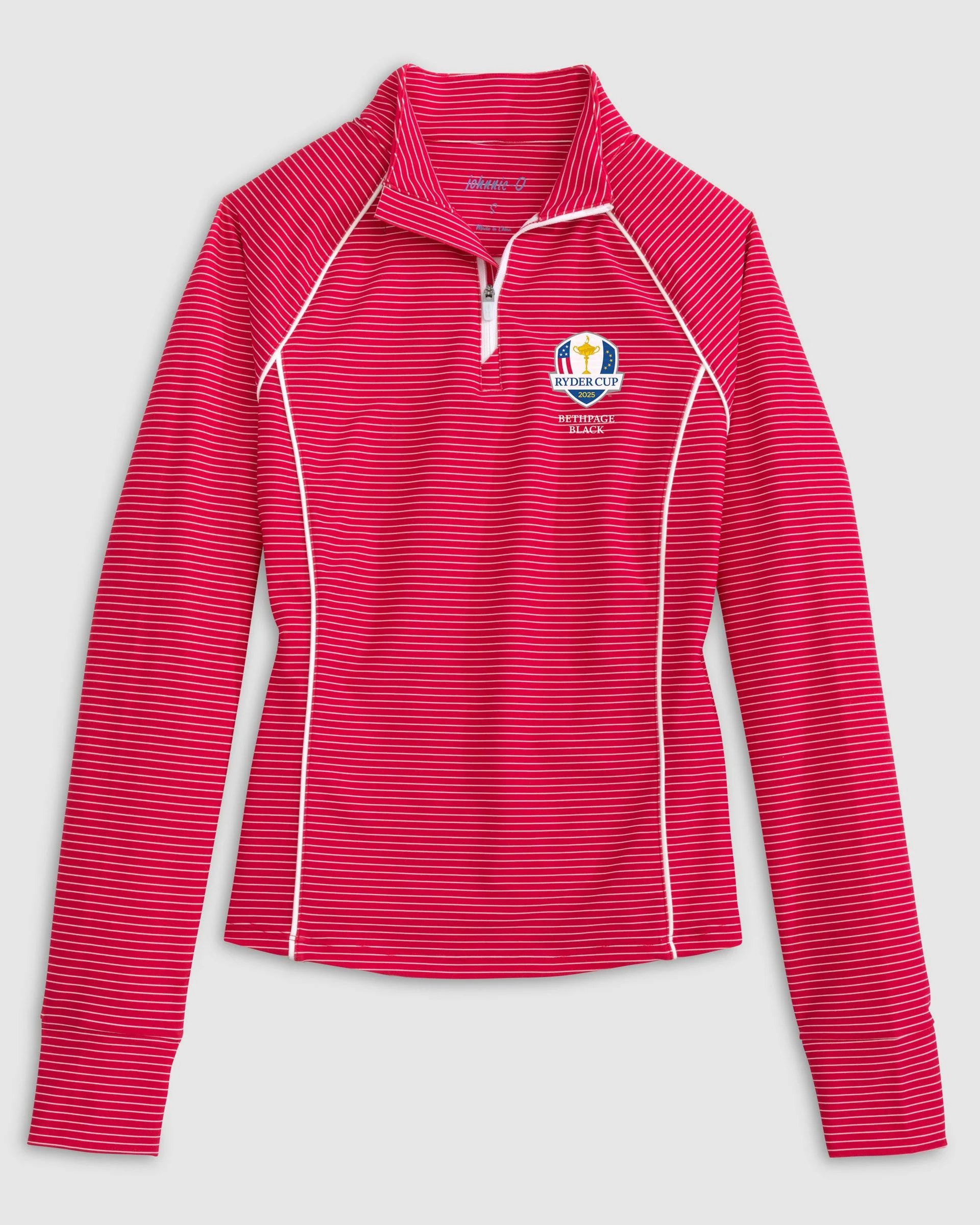Women's Ryder Cup Jasmine Striped Performance 1/4 Zip - Image 2