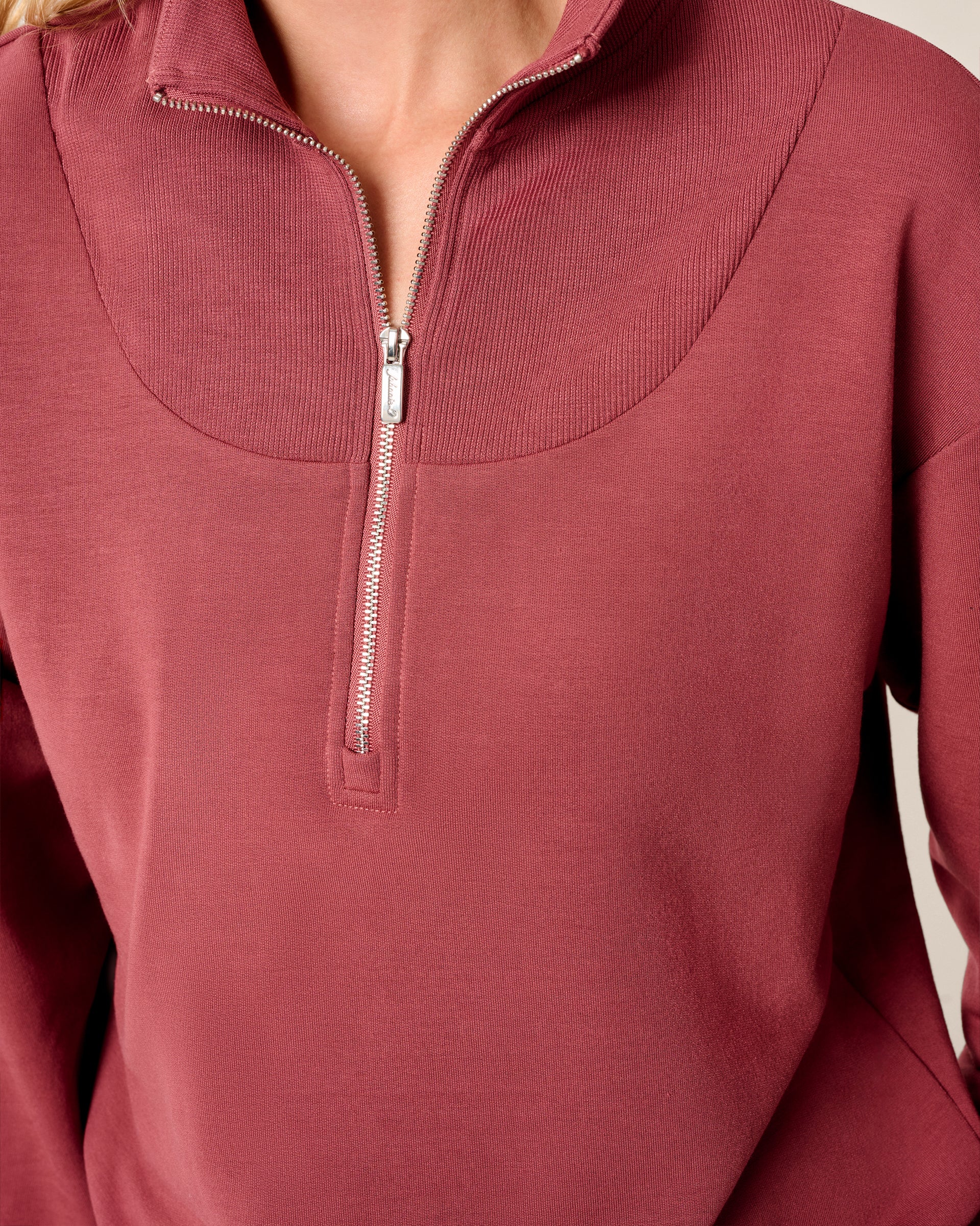 Naomi Rib Knit 1/4 Zip Pullover - Image 2