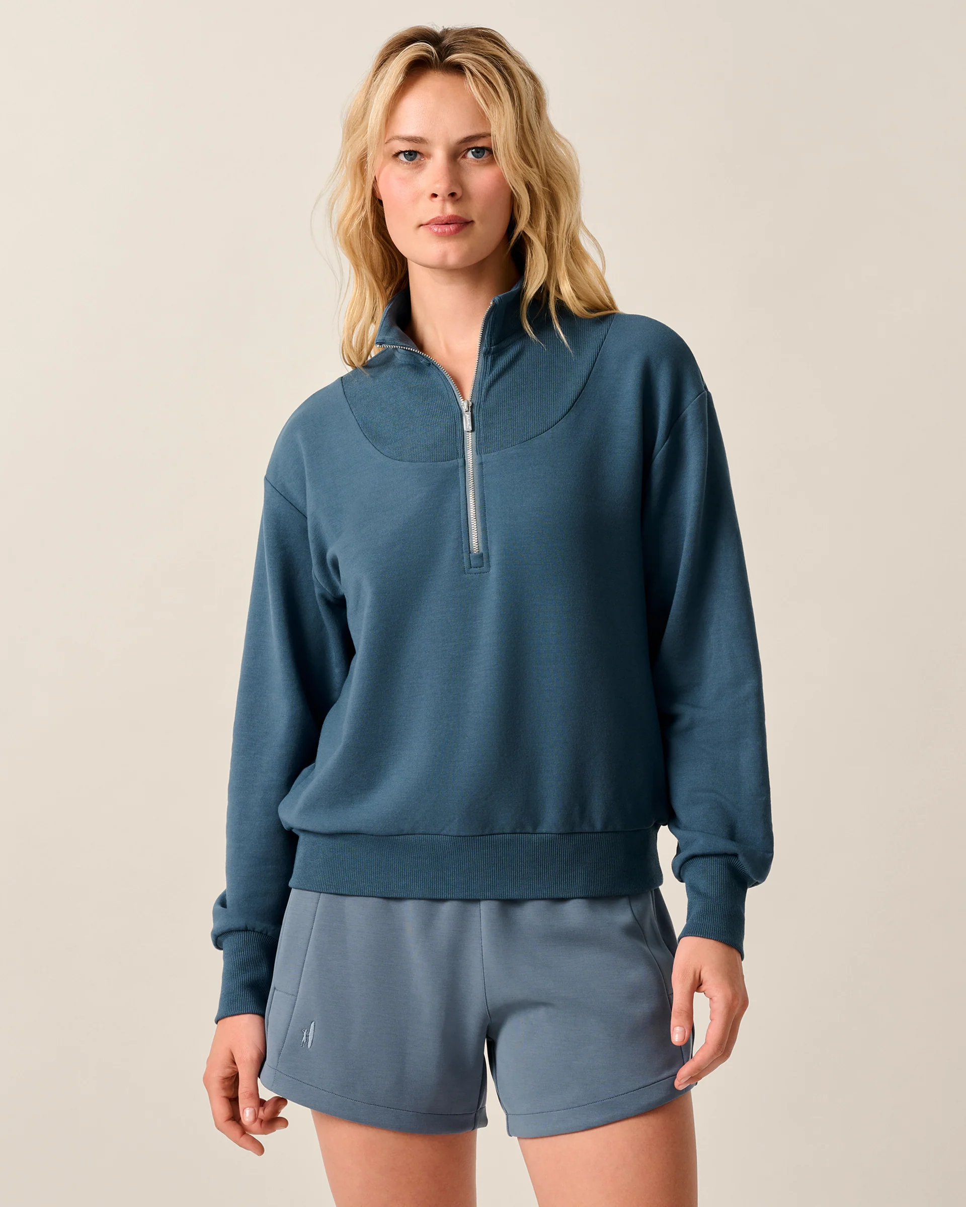 Naomi Rib Knit 1/4 Zip Pullover
