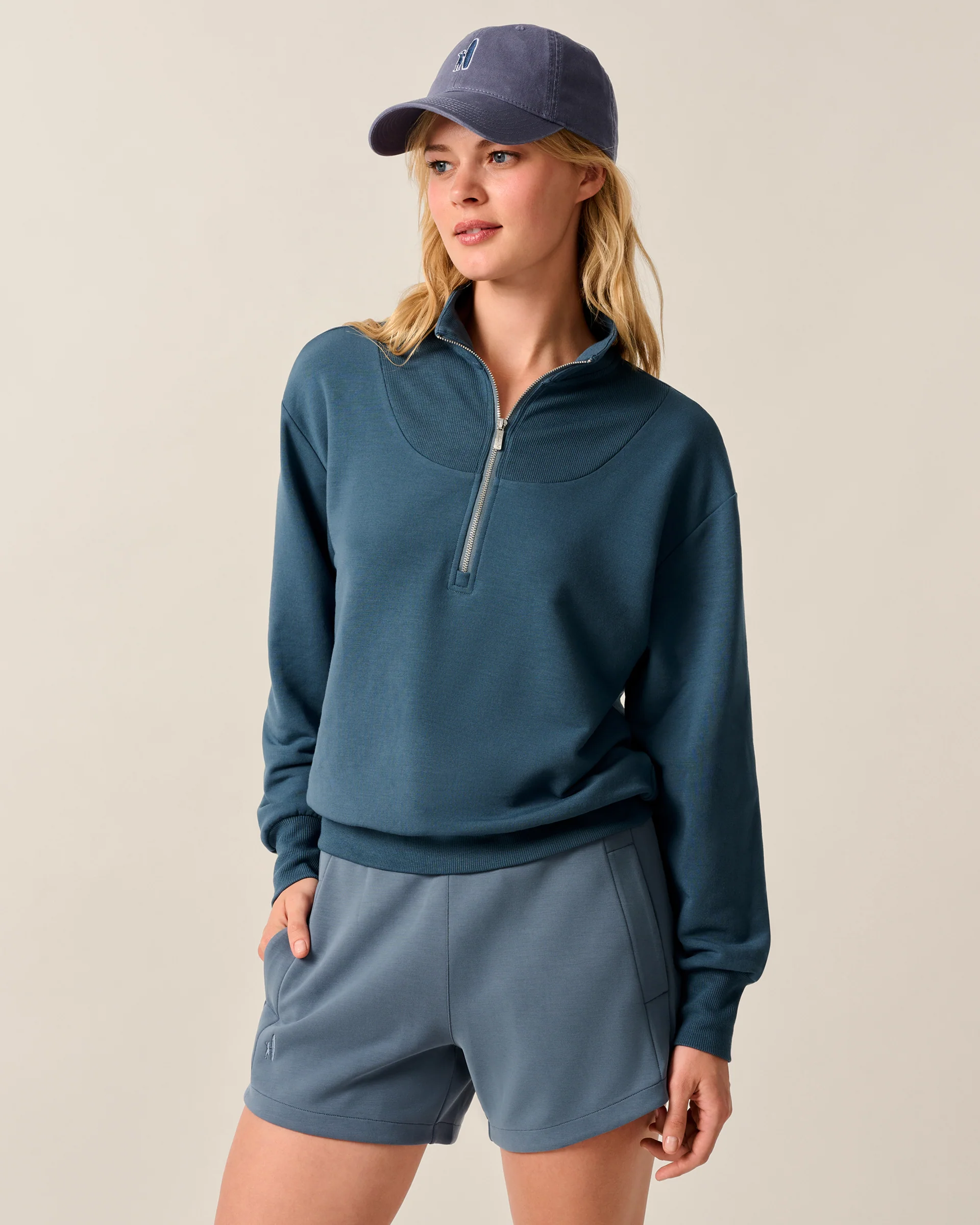 Naomi Rib Knit 1/4 Zip Pullover - Image 4