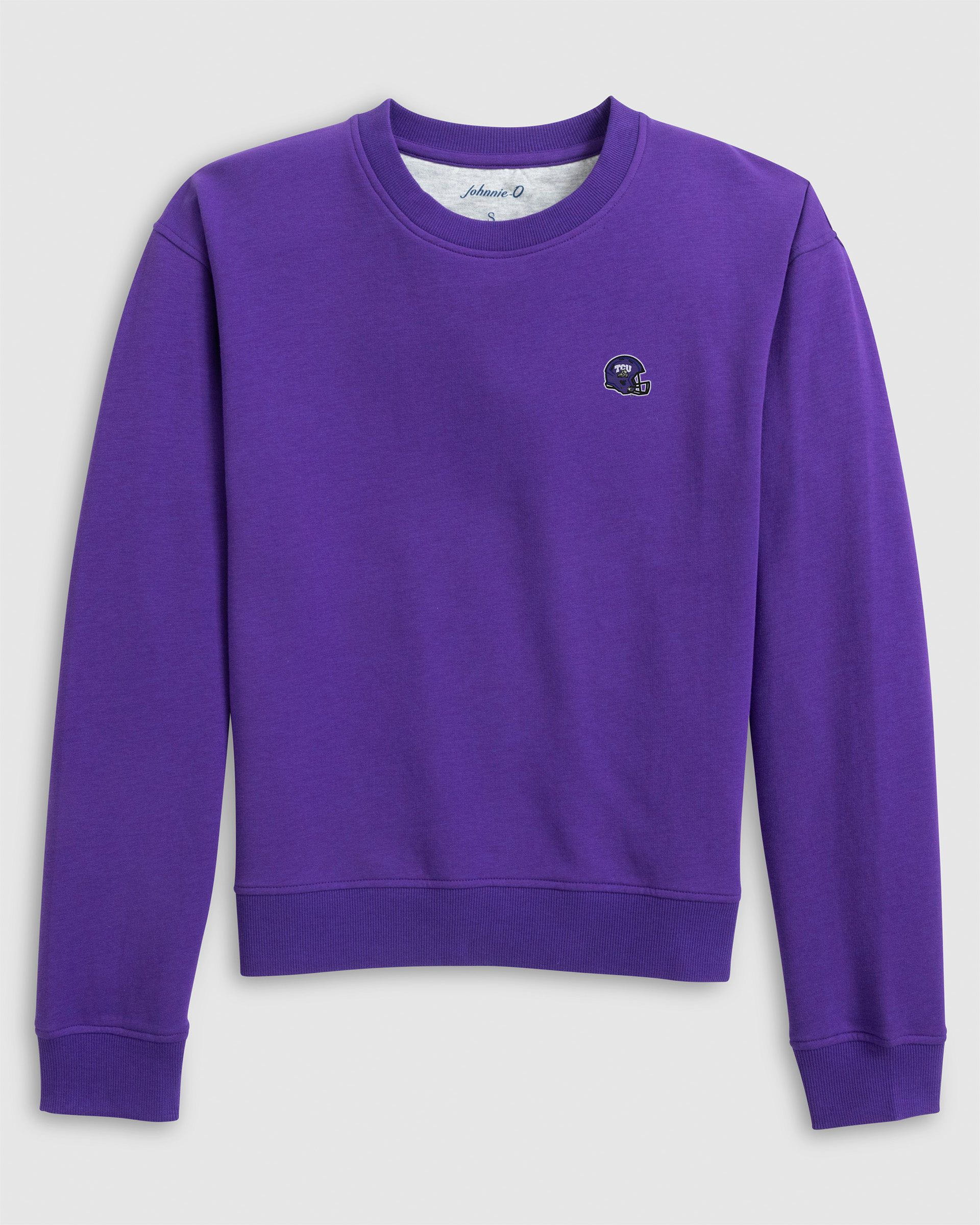 Women's Texas Christian Penny Crewneck Sweatshirt - Helmet Logo - Image 2