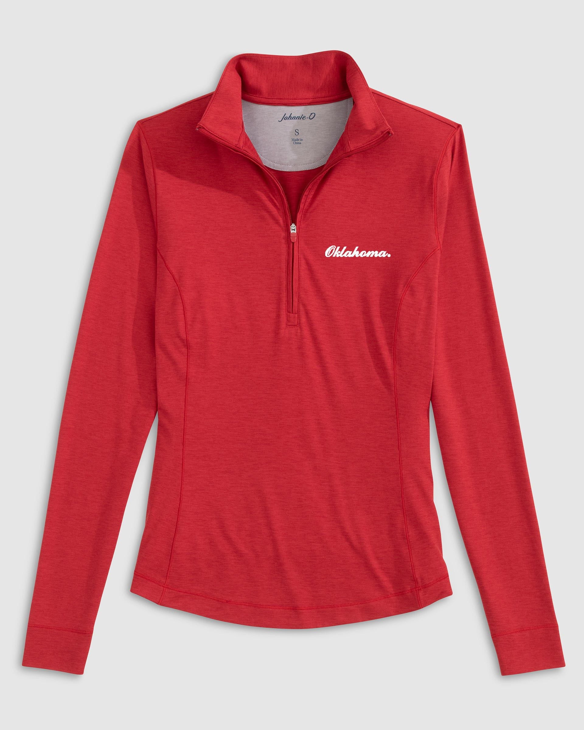 Women's Oklahoma Susie Performance 1/4 Zip - Script Logo