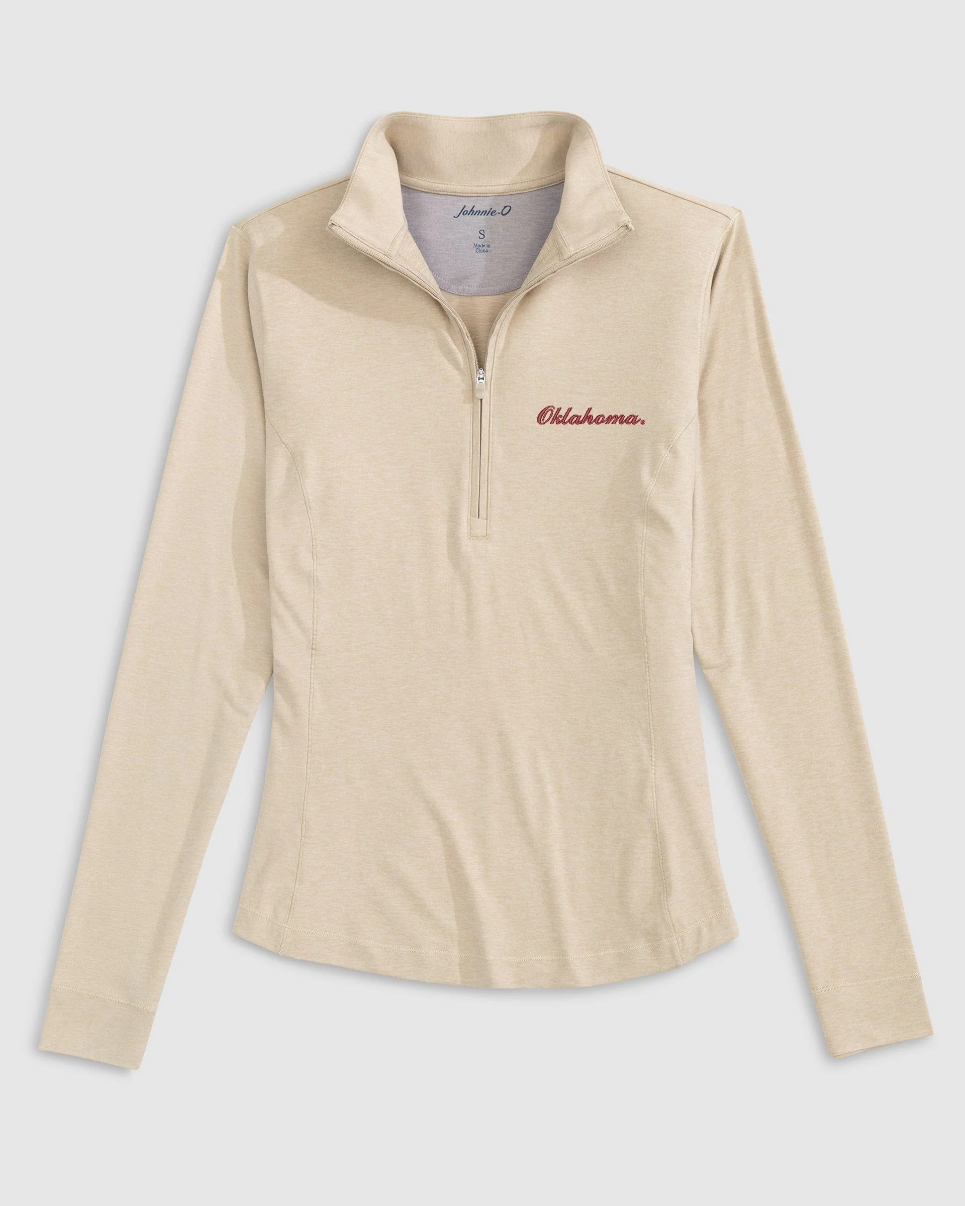 Women's Oklahoma Susie Performance 1/4 Zip - Script Logo - Image 3