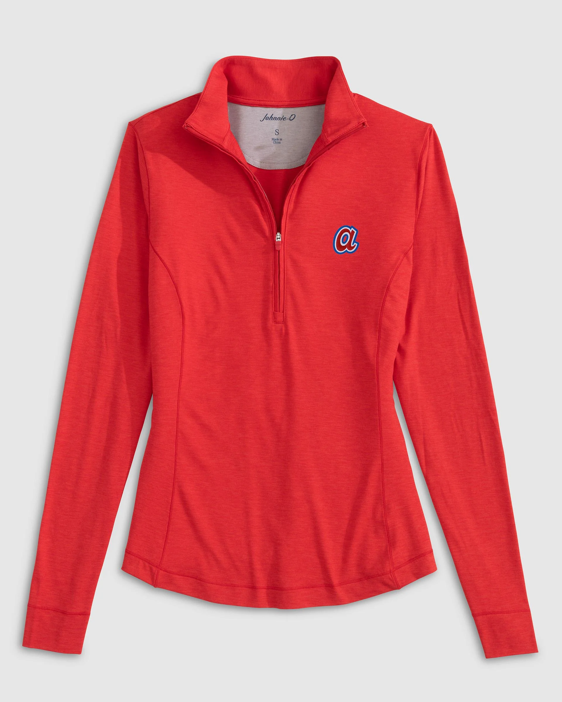 Women's Atlanta Braves Susie Performance 1/4 Zip - Cooperstown Logo - Image 4