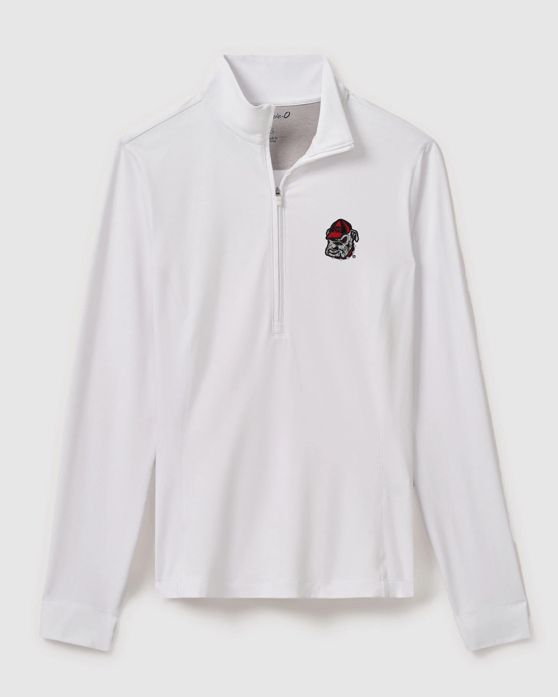 Women's Georgia Susie Performance 1/4 Zip - Bulldog Head Logo