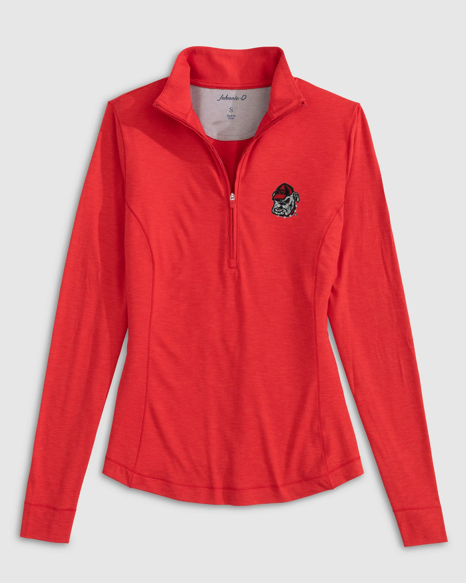 Women's Georgia Susie Performance 1/4 Zip - Bulldog Head Logo - Image 2