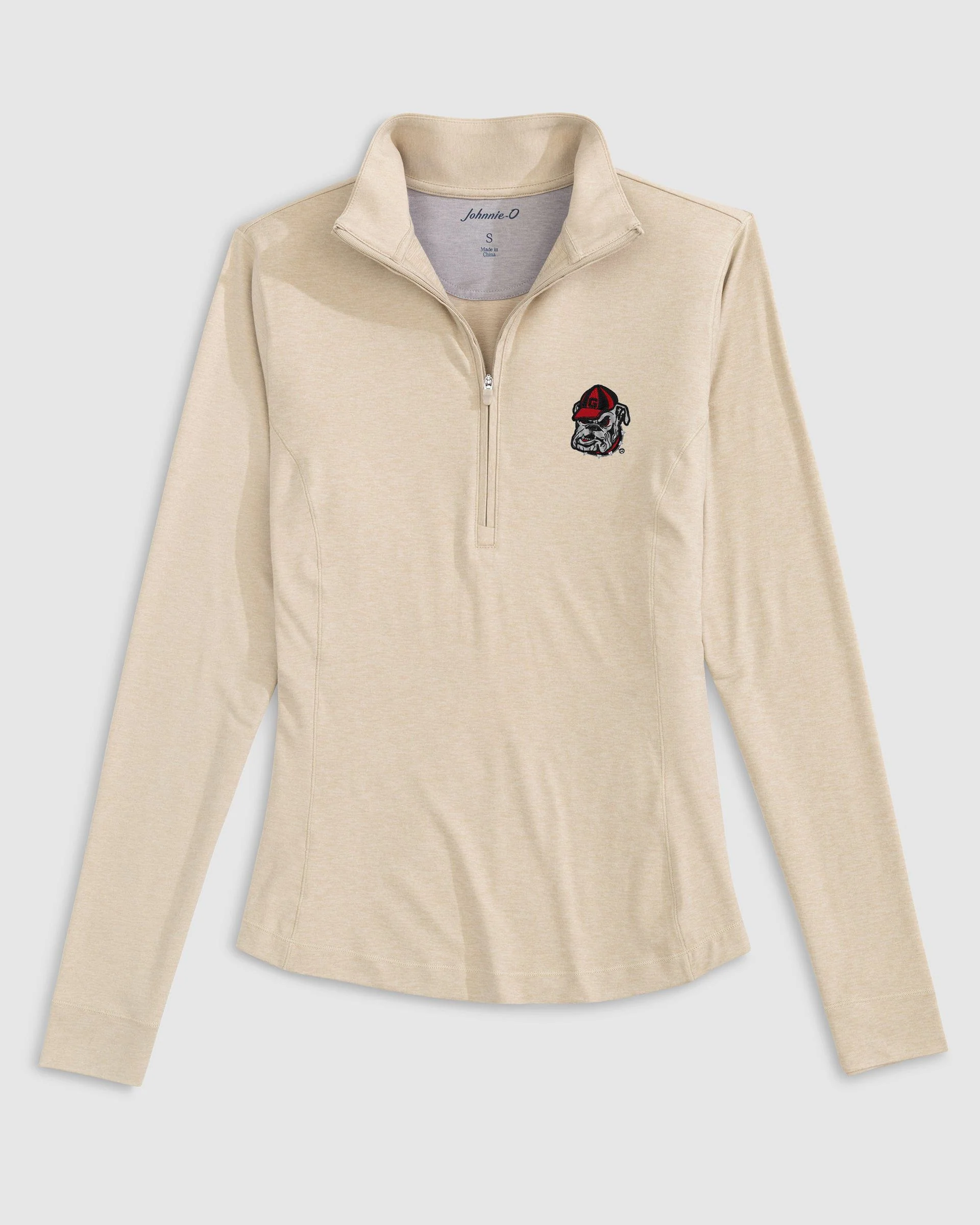 Women's Georgia Susie Performance 1/4 Zip - Bulldog Head Logo - Image 3