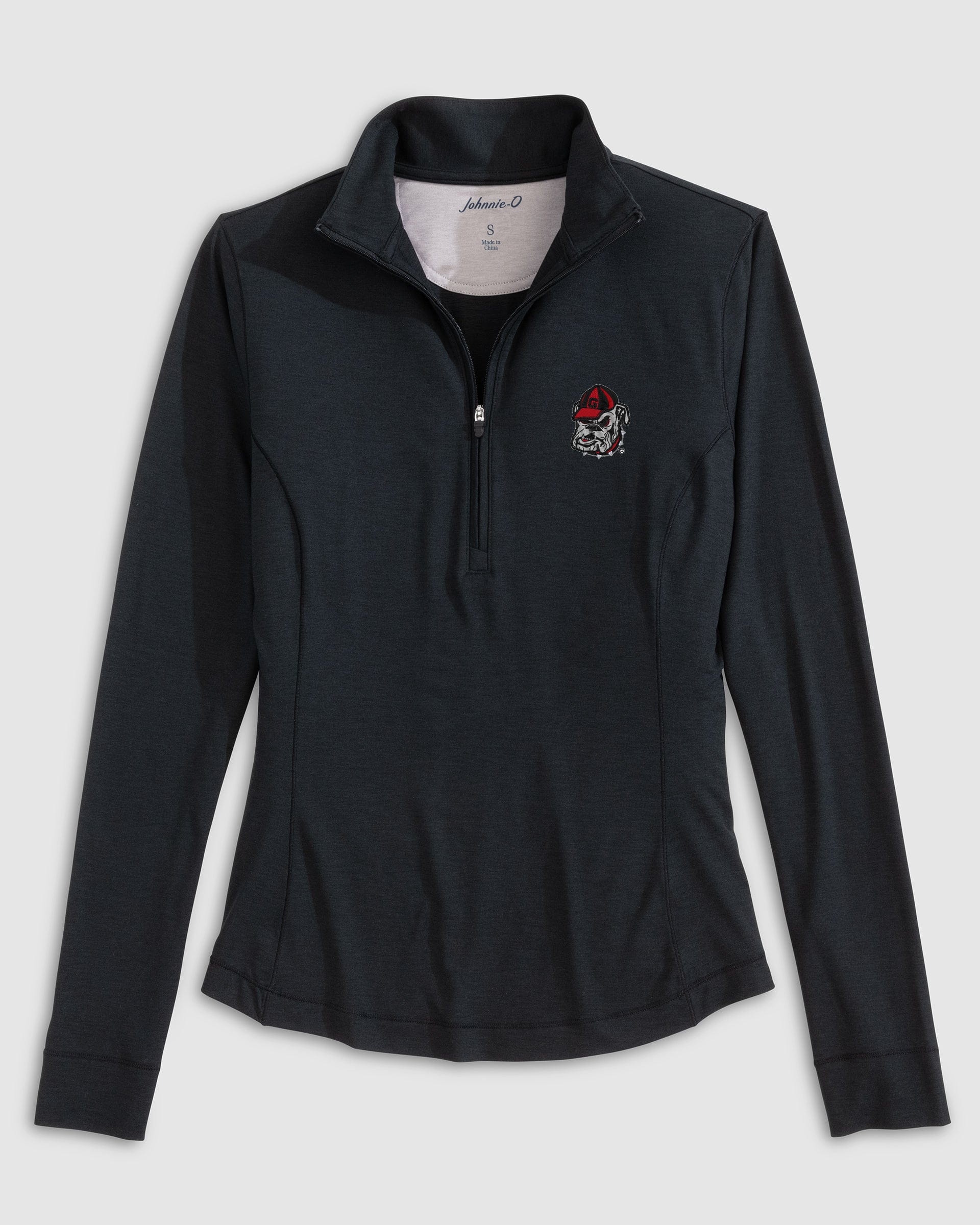 Women's Georgia Susie Performance 1/4 Zip - Bulldog Head Logo - Image 4