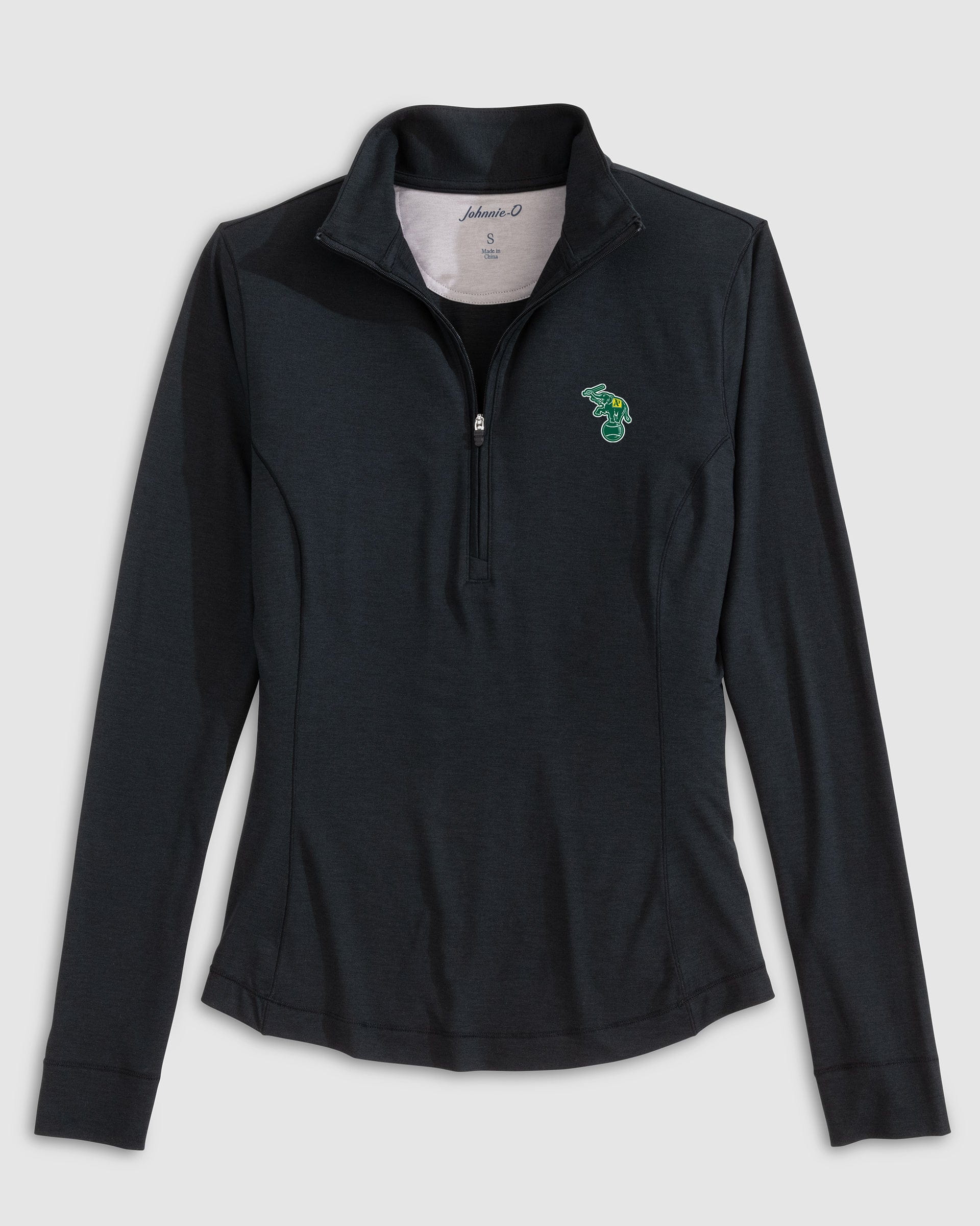 Women's Oakland A'S Susie Performance 1/4 Zip - Cooperstown Logo - Image 2