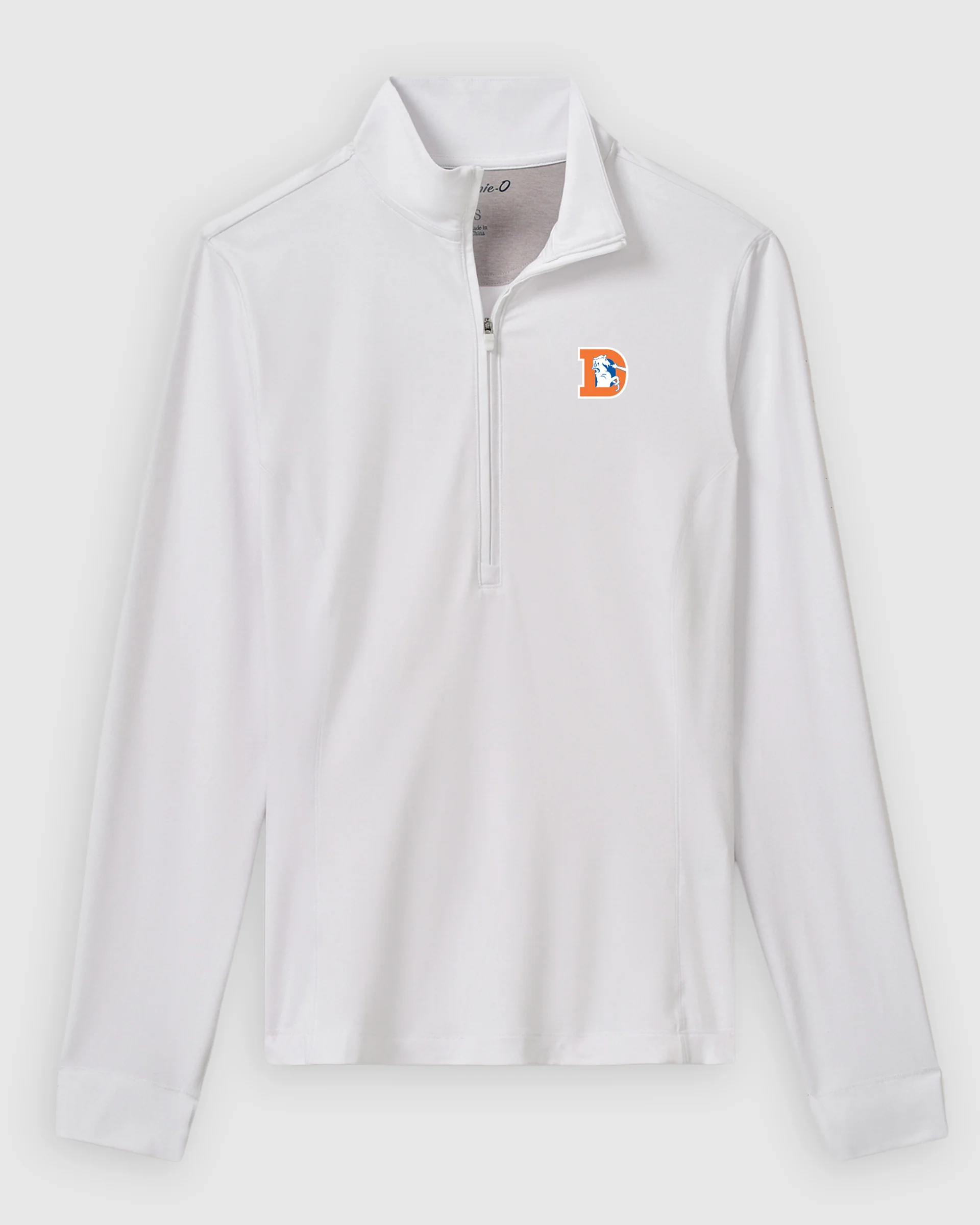 Women's Denver Broncos Susie Performance 1/4 Zip - Classic Logo - Image 2