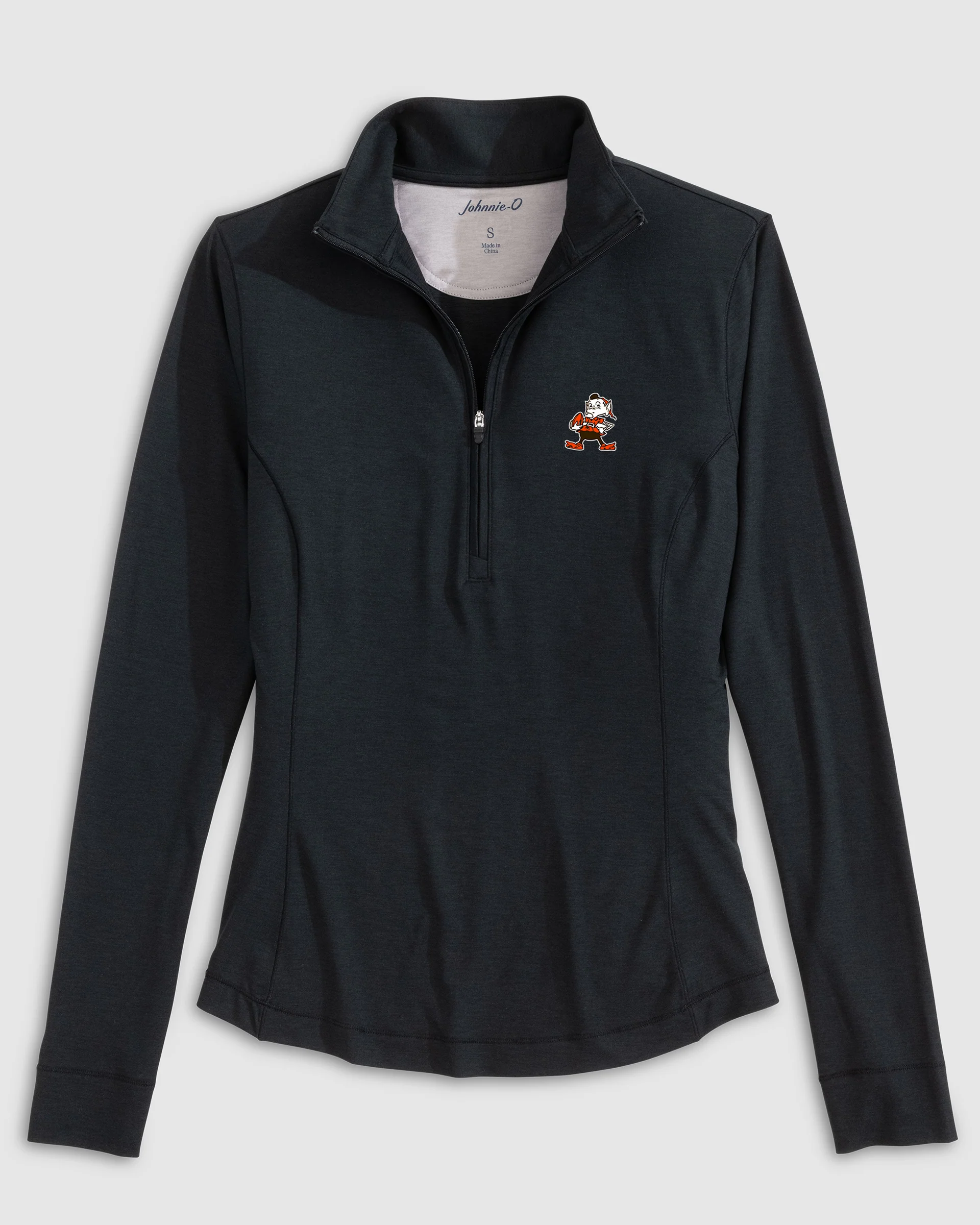 Women's Cleveland Browns Susie Performance 1/4 Zip - Classic Brownie Logo