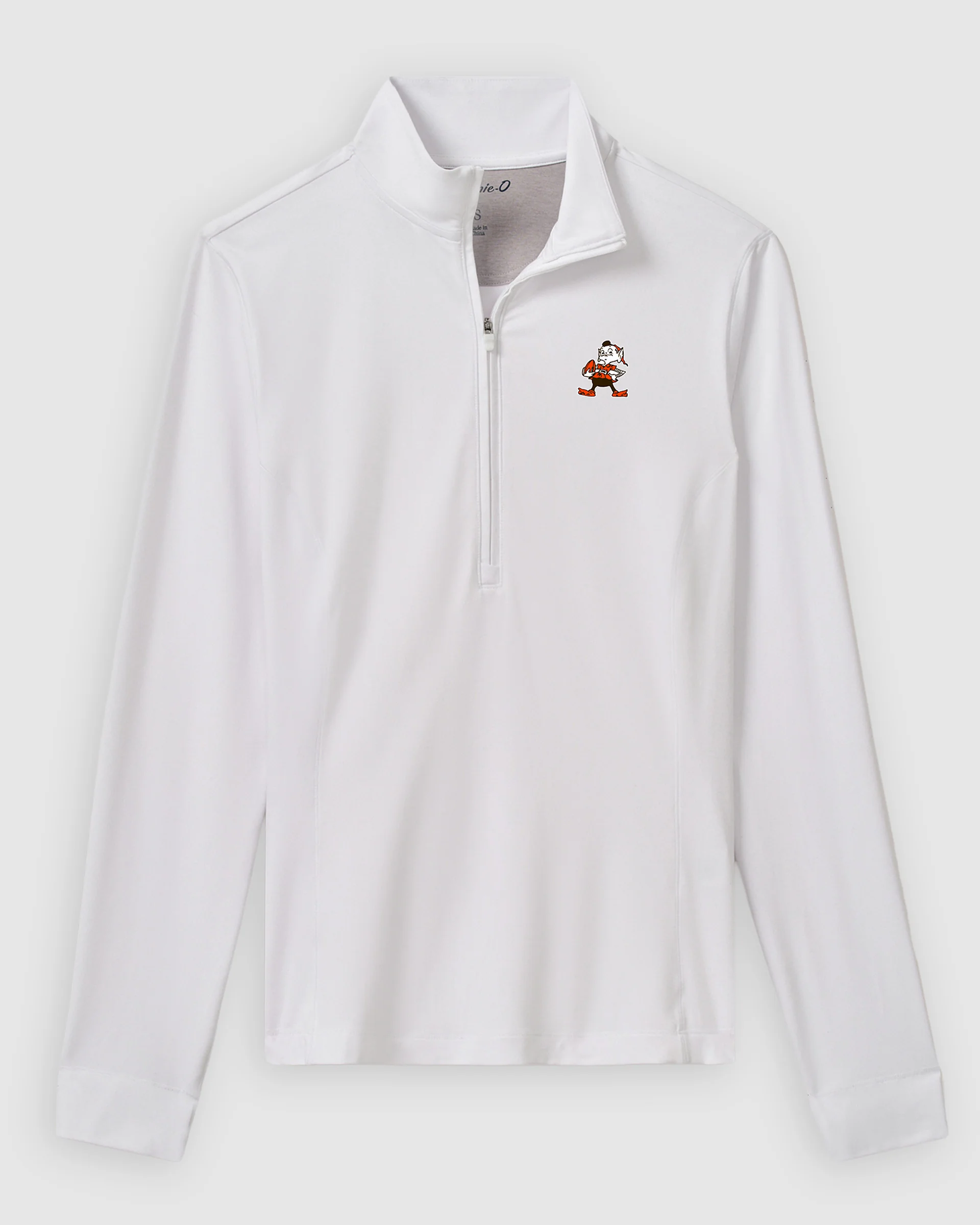 Women's Cleveland Browns Susie Performance 1/4 Zip - Classic Brownie Logo - Image 3