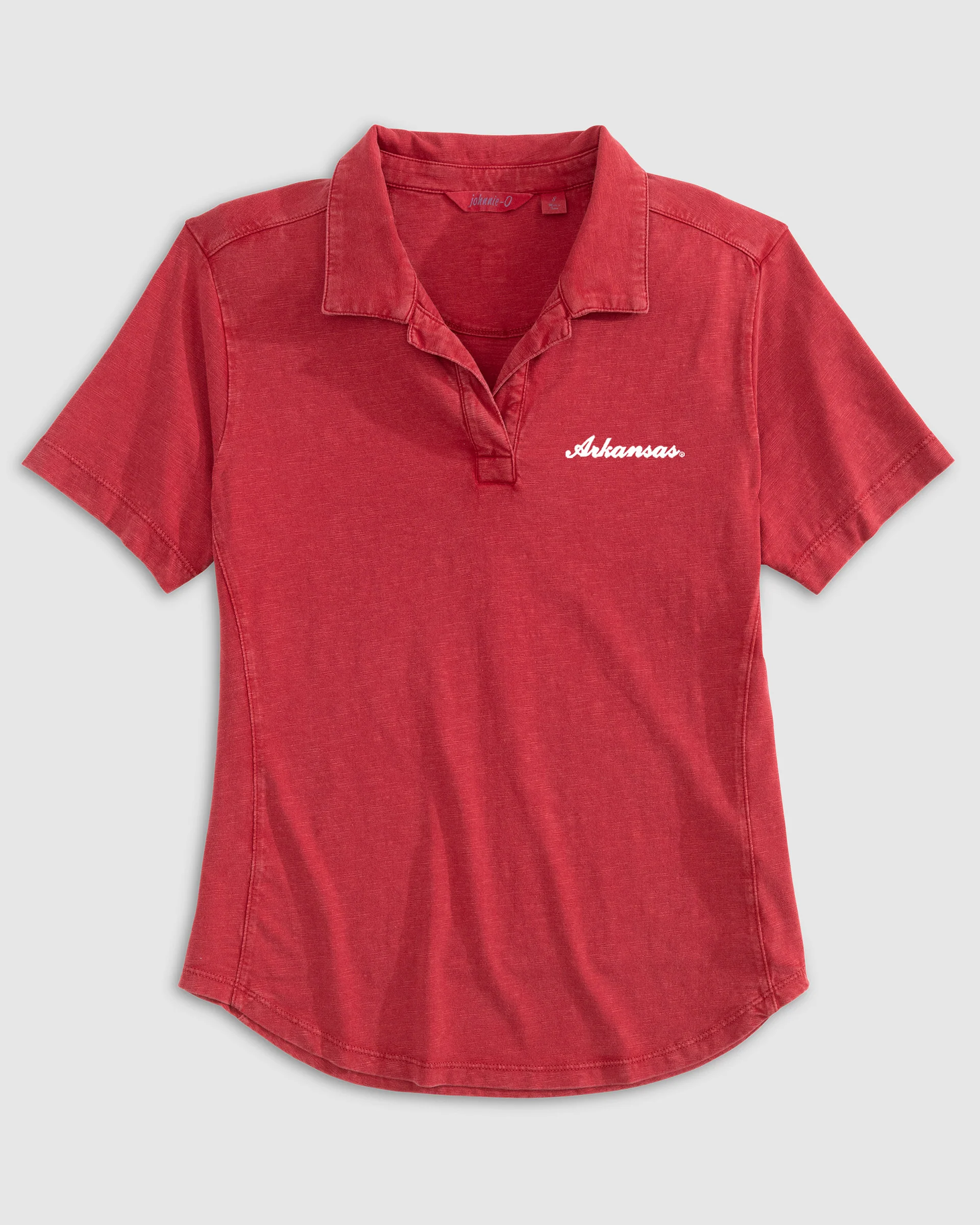 Women's University of Arkansas Script Coastal Wash Polo - Script Logo - Image 4